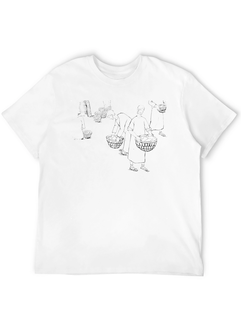 Classic Black Tee with Artistic Print