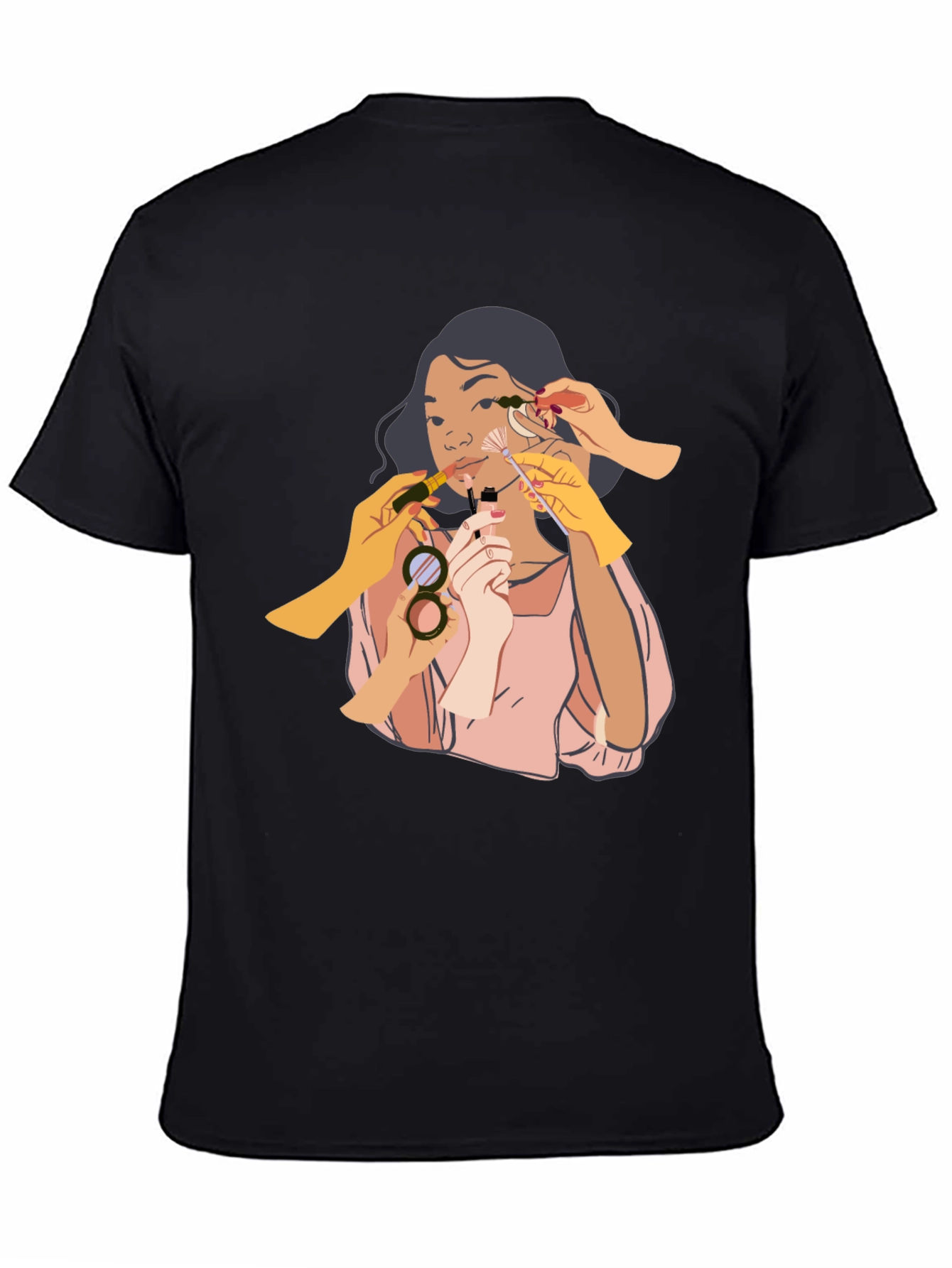 Makeup Artist Graphic Tee - Unisex Black T-Shirt