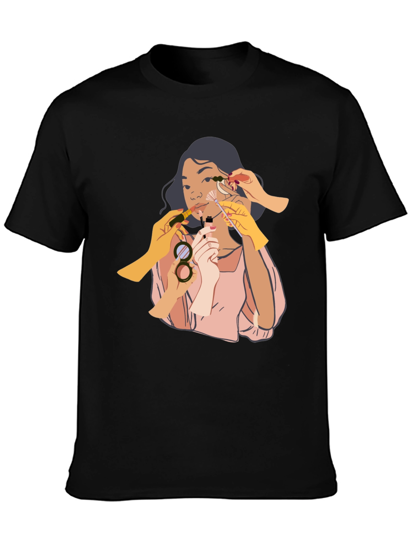 Makeup Artist Graphic Tee - Unisex Black T-Shirt