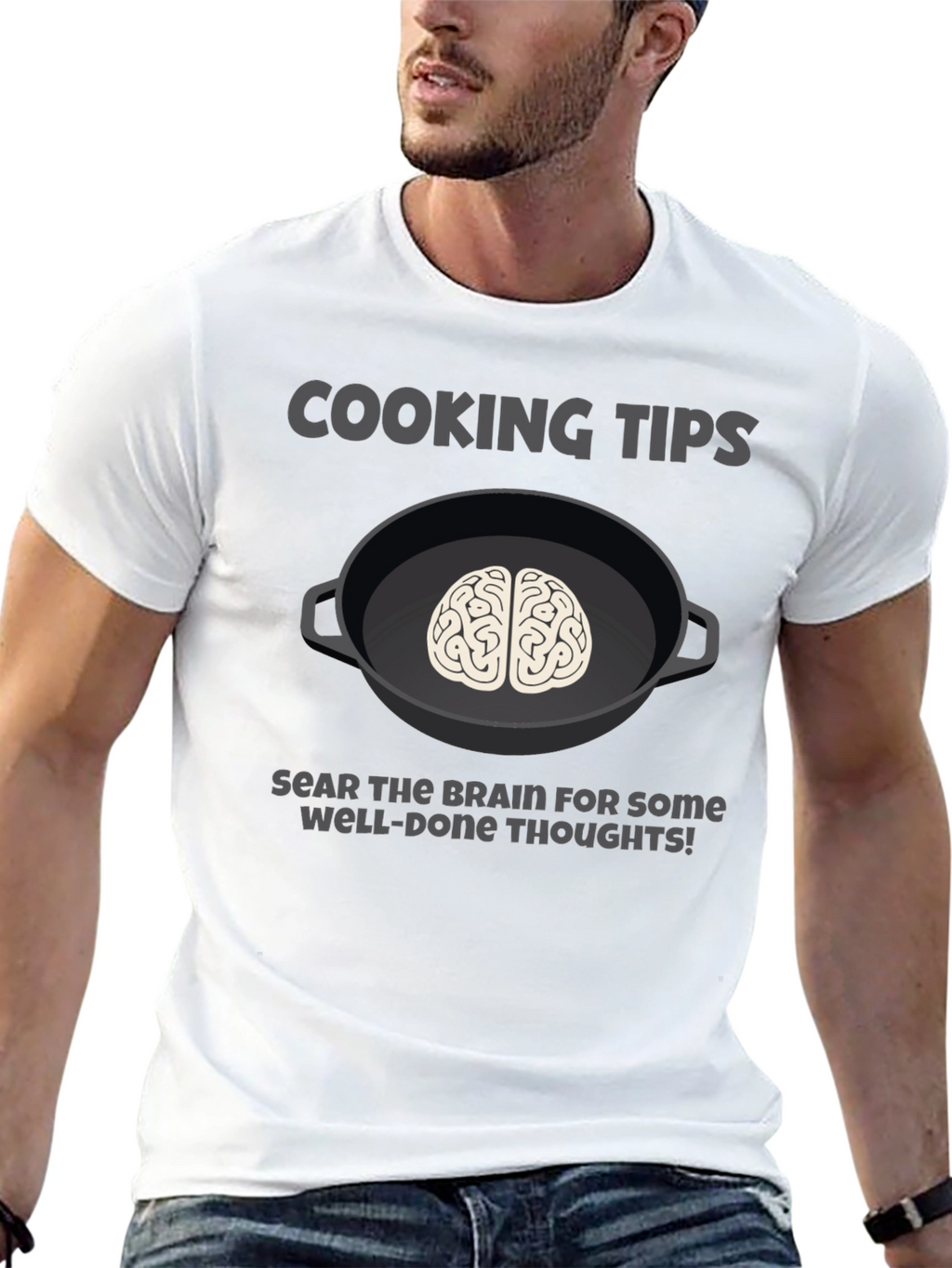 Cooking Tips Brain Graphic T-Shirt