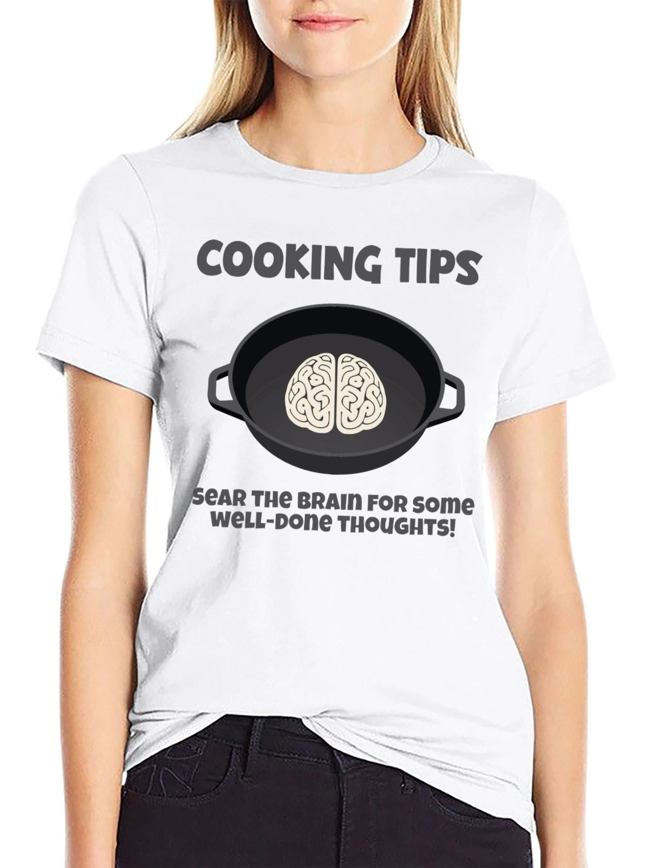 Cooking Tips Brain Graphic T-Shirt