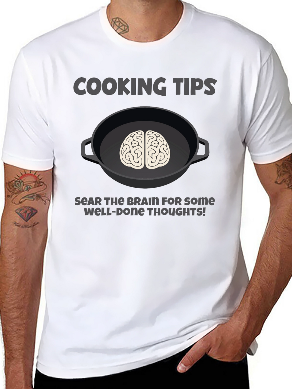 Cooking Tips Brain Graphic T-Shirt