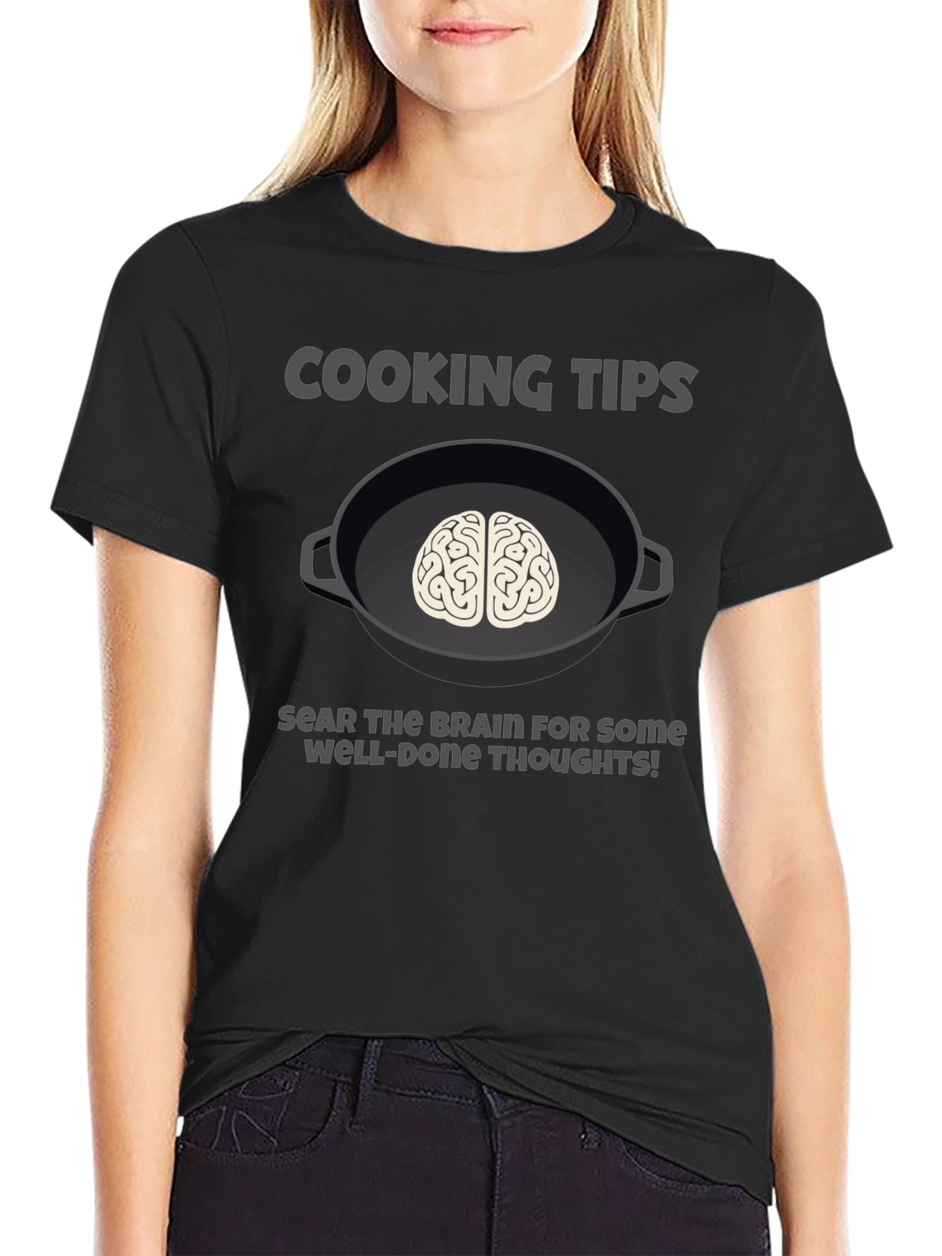 Cooking Tips Brain Graphic T-Shirt
