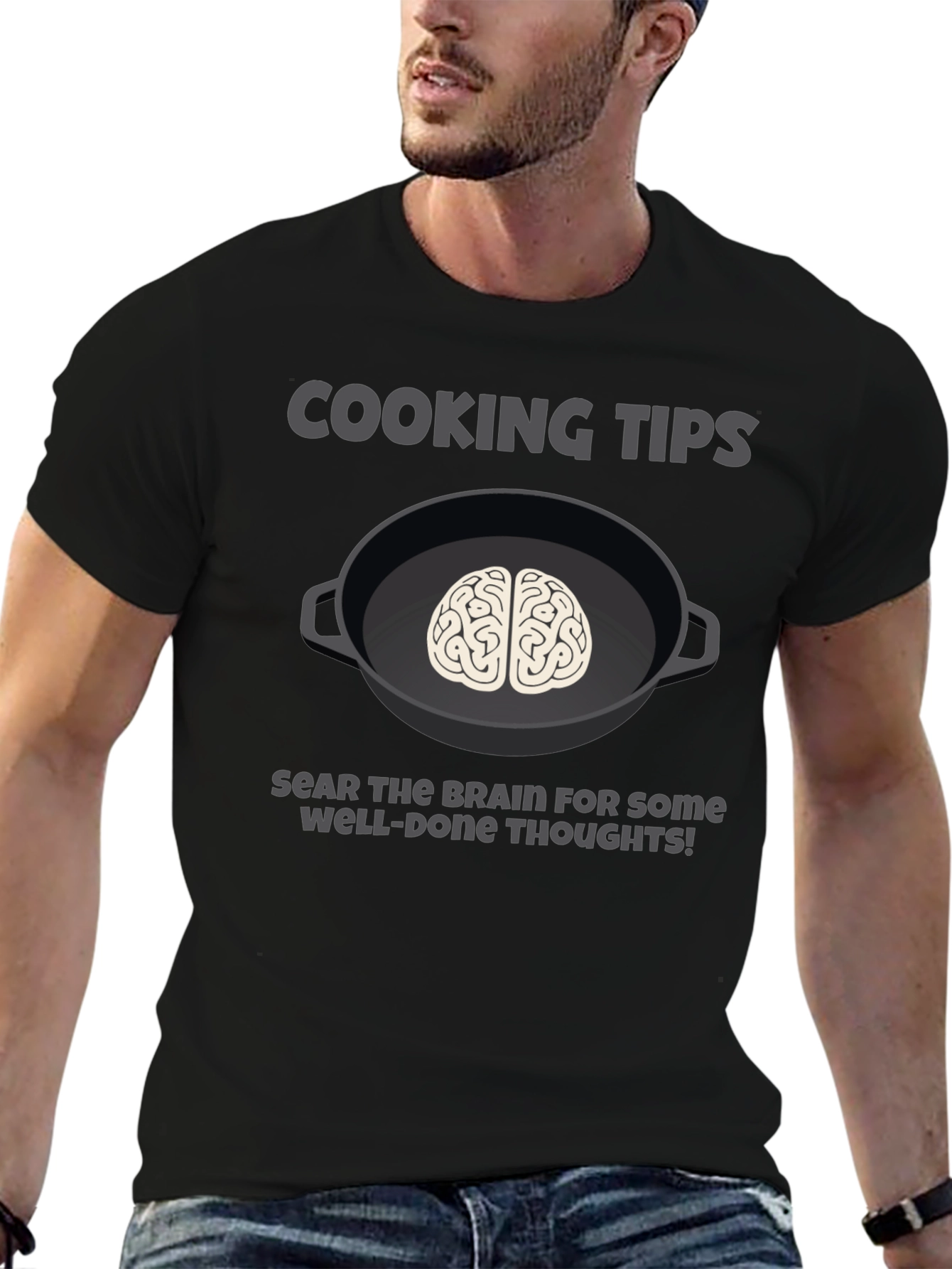 Cooking Tips Brain Graphic T-Shirt