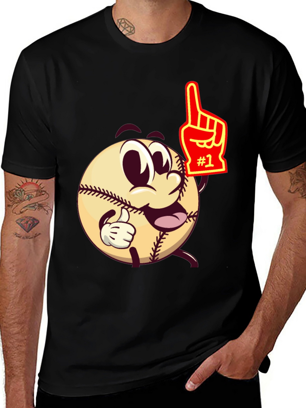 Baseball Cartoon T-Shirt