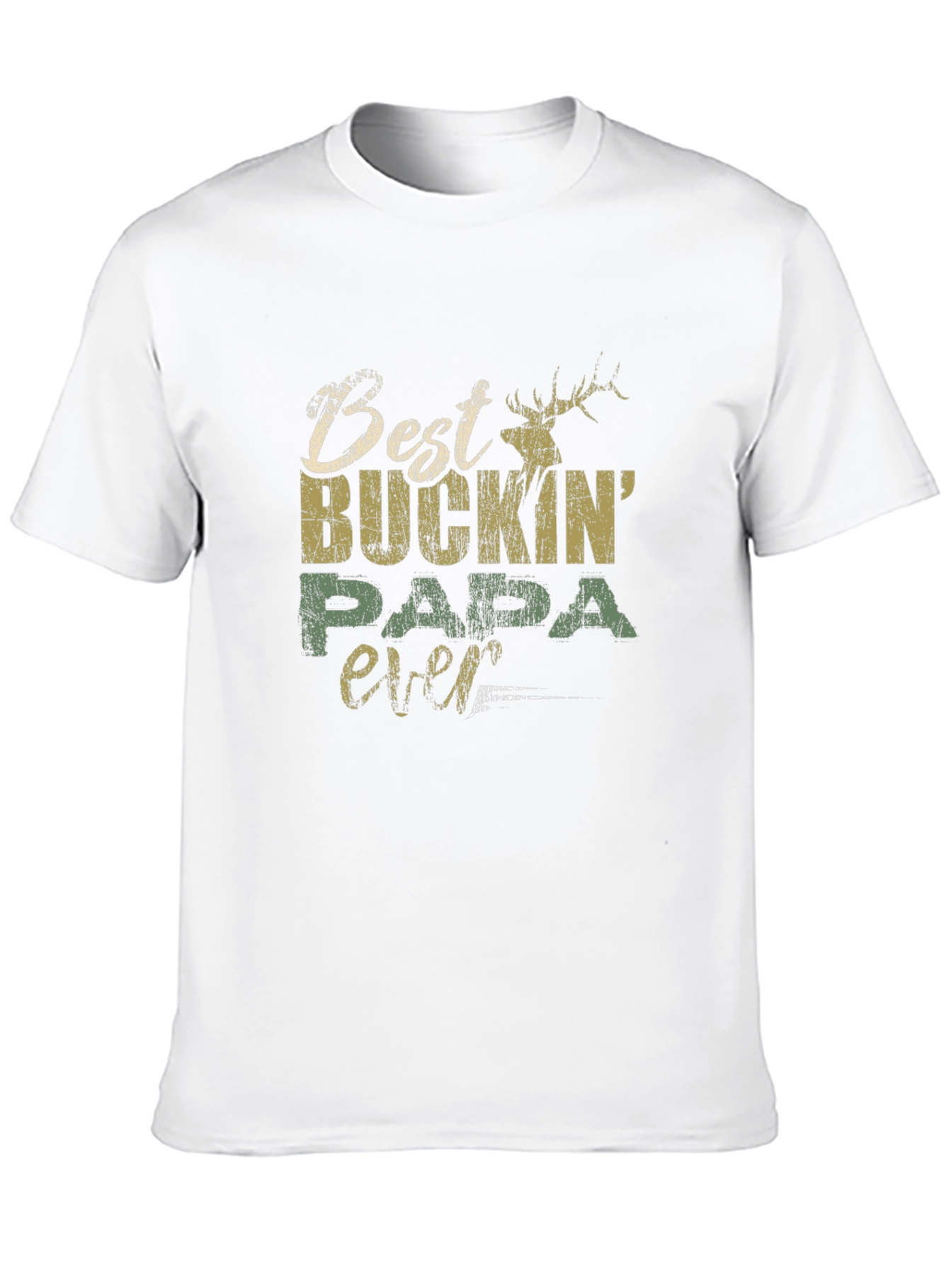 Best Buckin Papa Ever Graphic T-Shirt