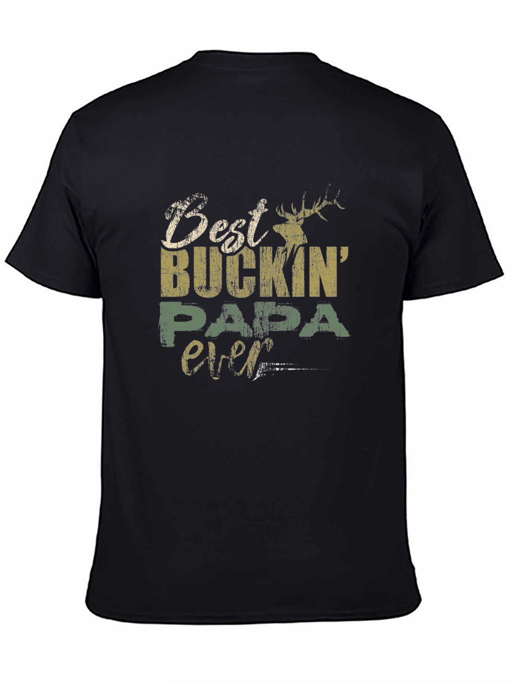 Best Buckin Papa Ever Graphic T-Shirt