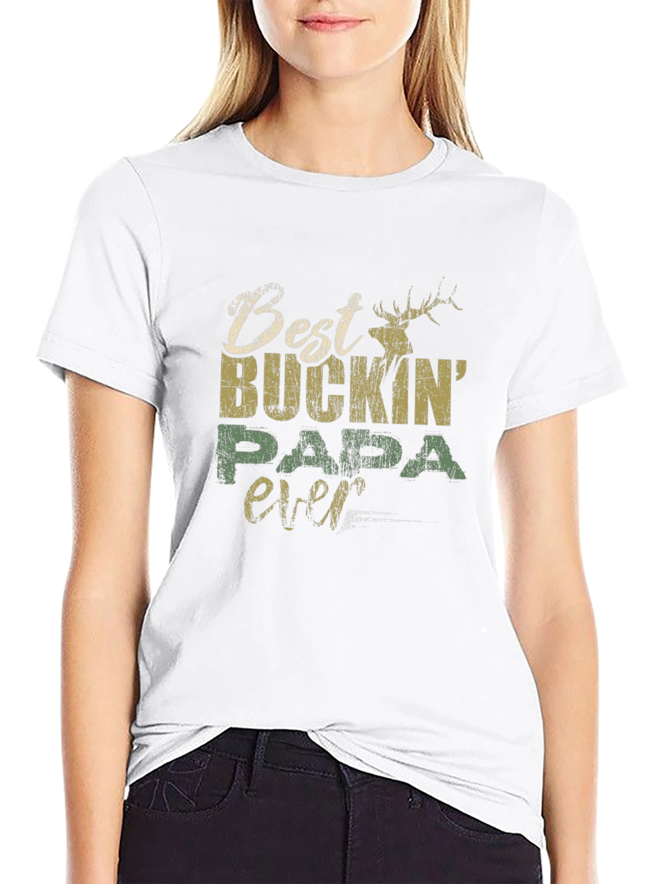 Best Buckin Papa Ever Graphic T-Shirt