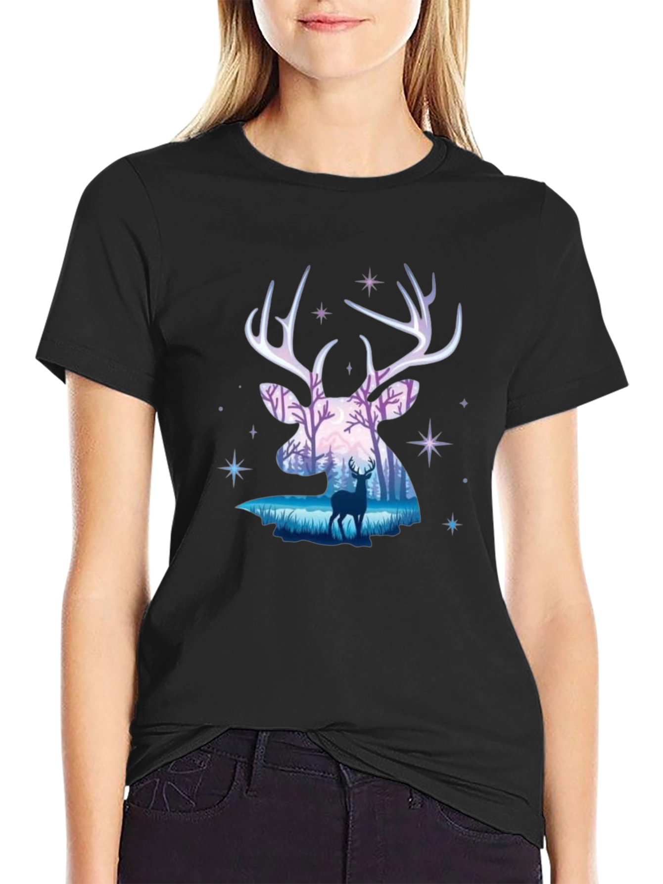 Deer Silhouette Graphic Tee