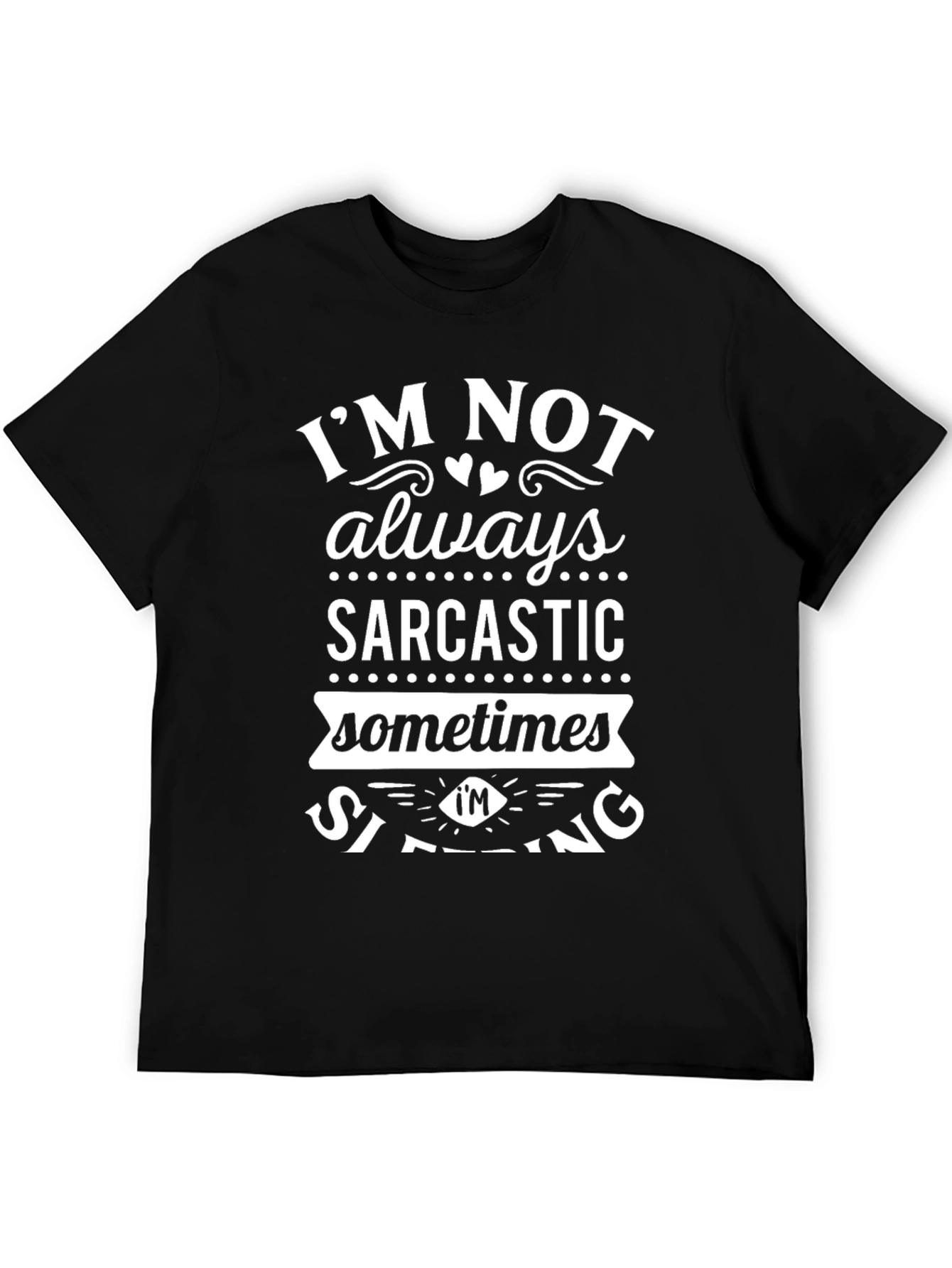 Sarcastic Graphic Tee - Im Not Always Funny Humor T-Shirt