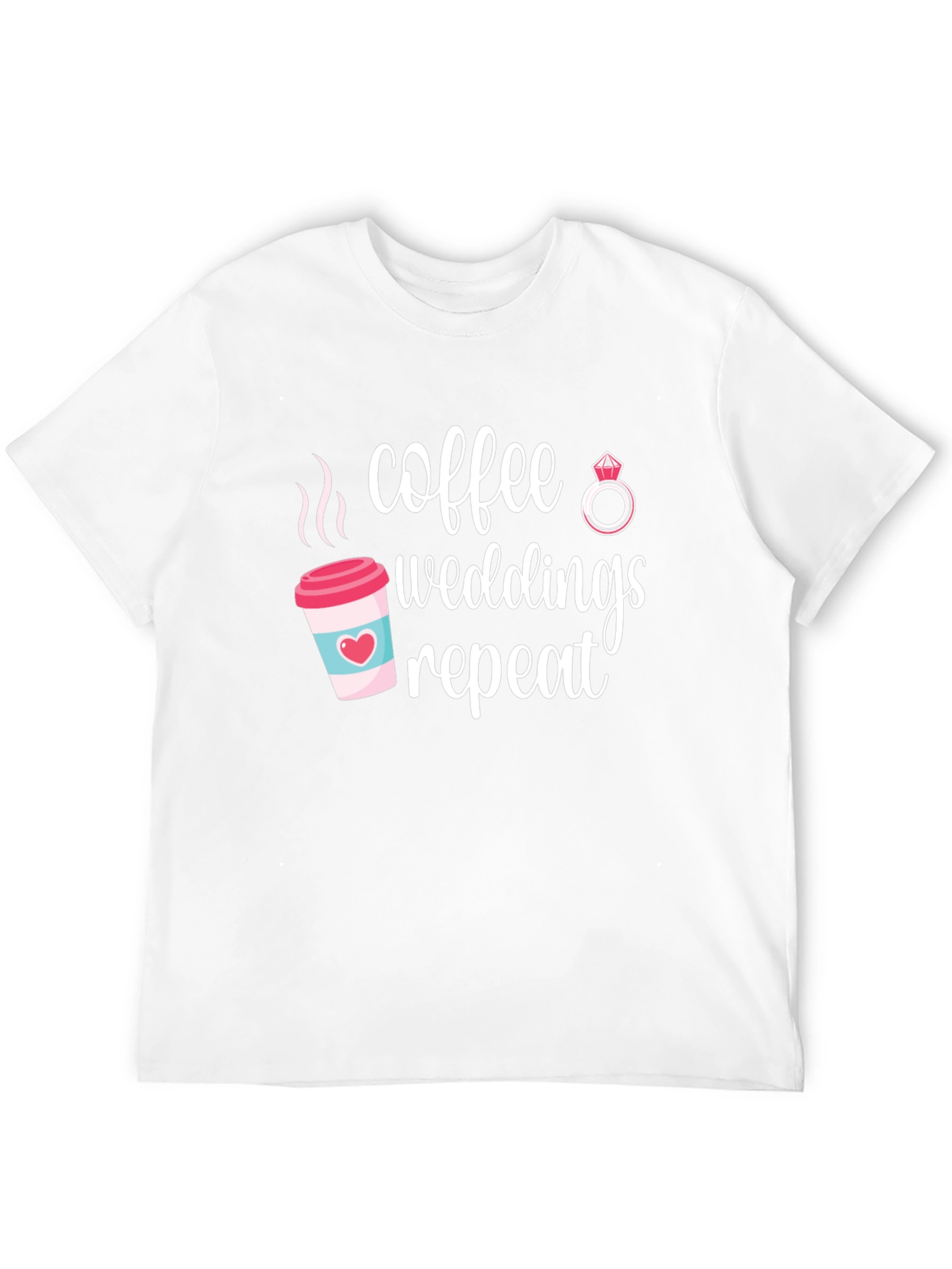 Coffee Weddings Repeat Graphic Tee - Black