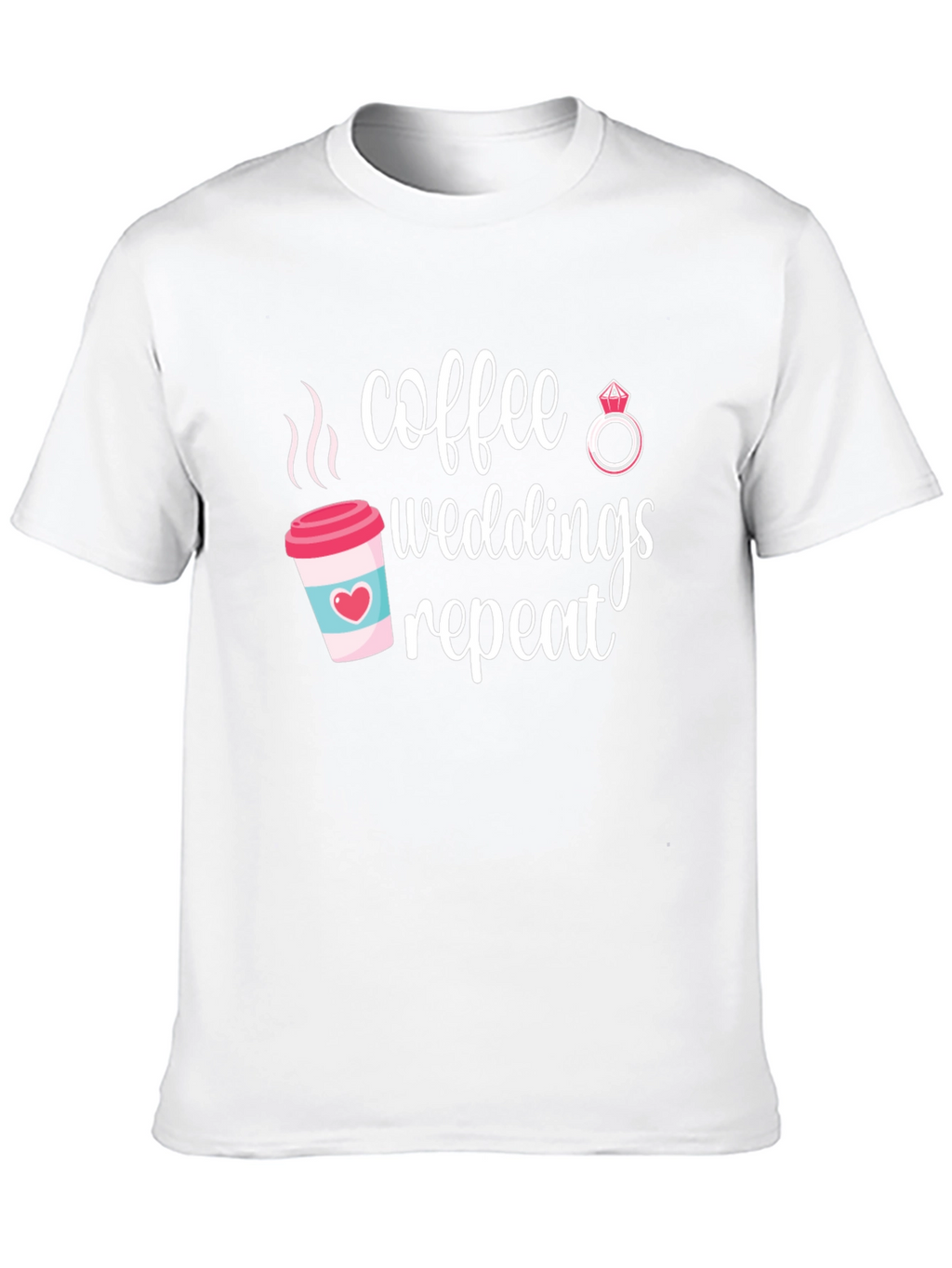 Coffee Weddings Repeat Graphic Tee - Black