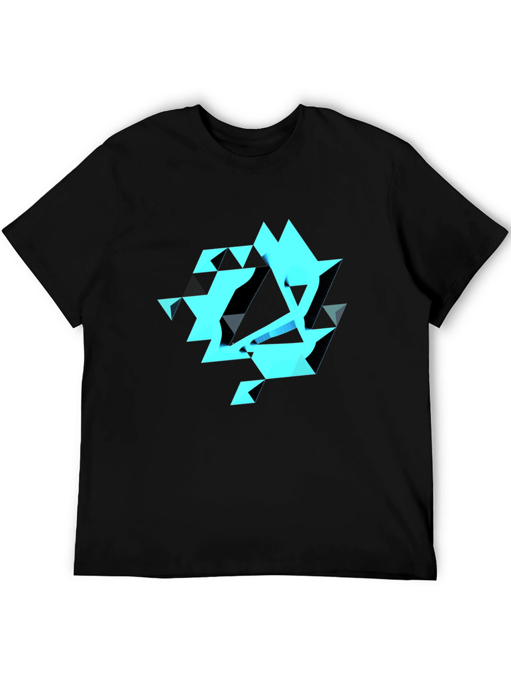 Abstract Geometric Black T-Shirt
