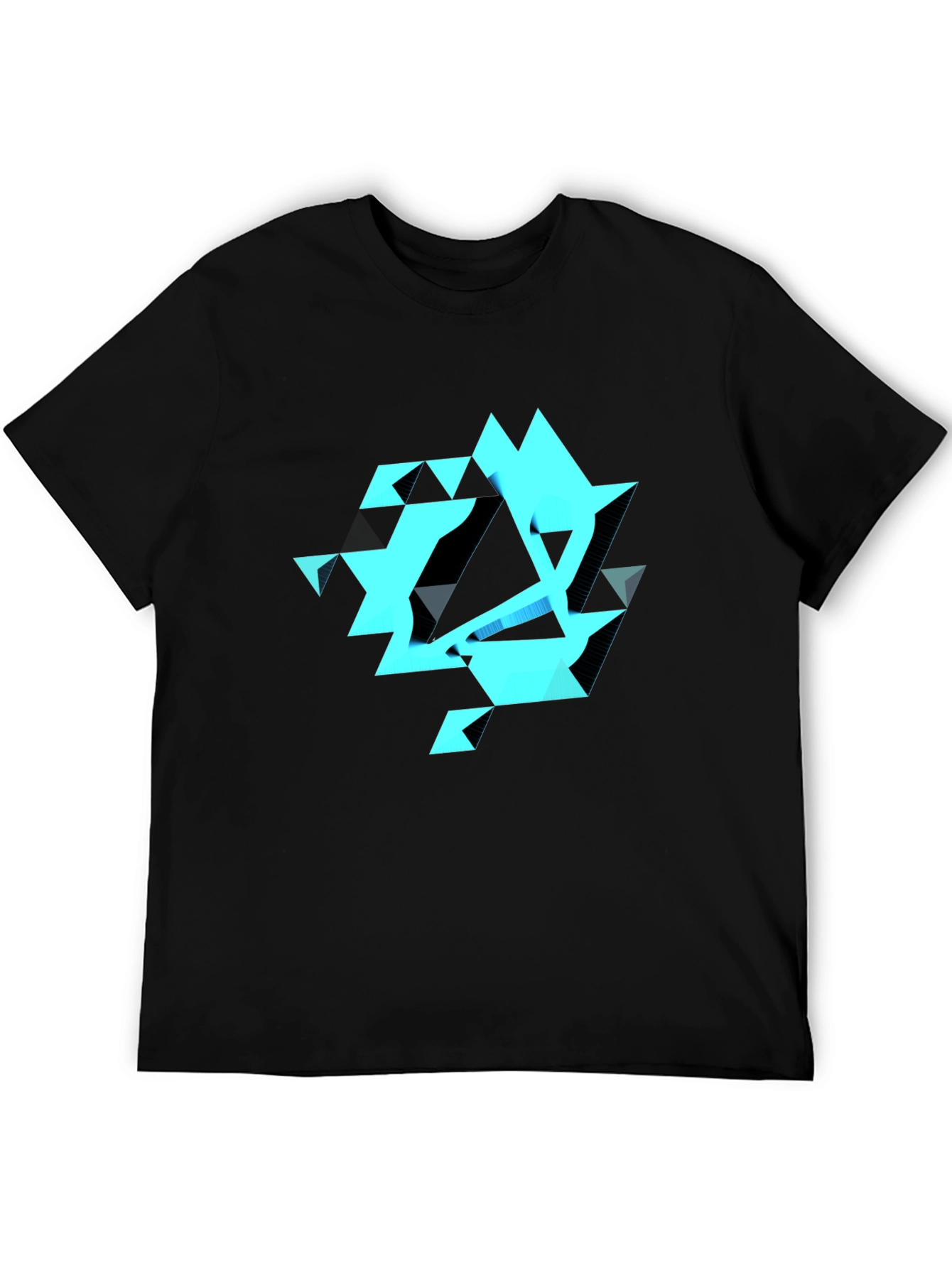 Abstract Geometric Black T-Shirt