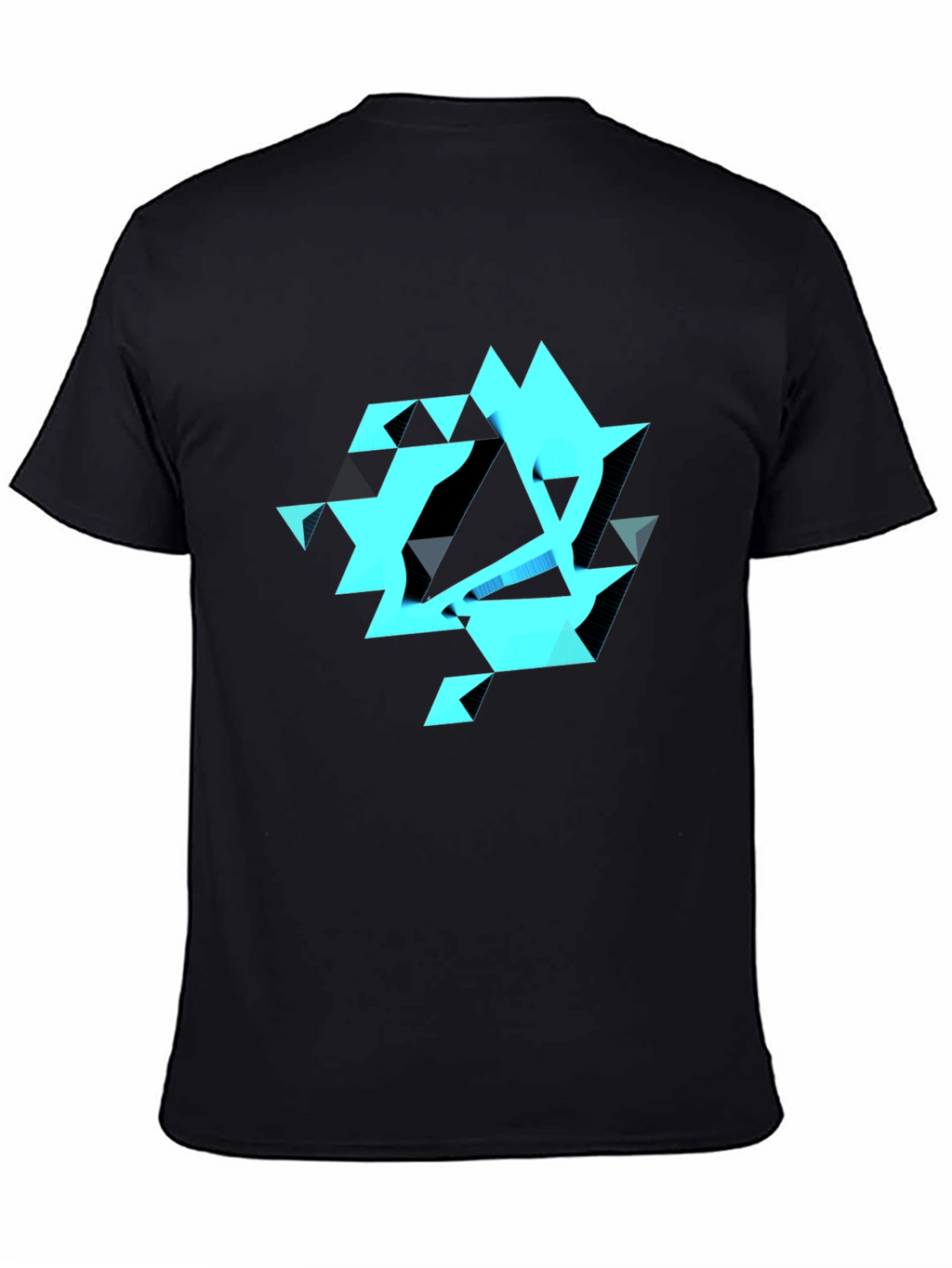 Abstract Geometric Black T-Shirt