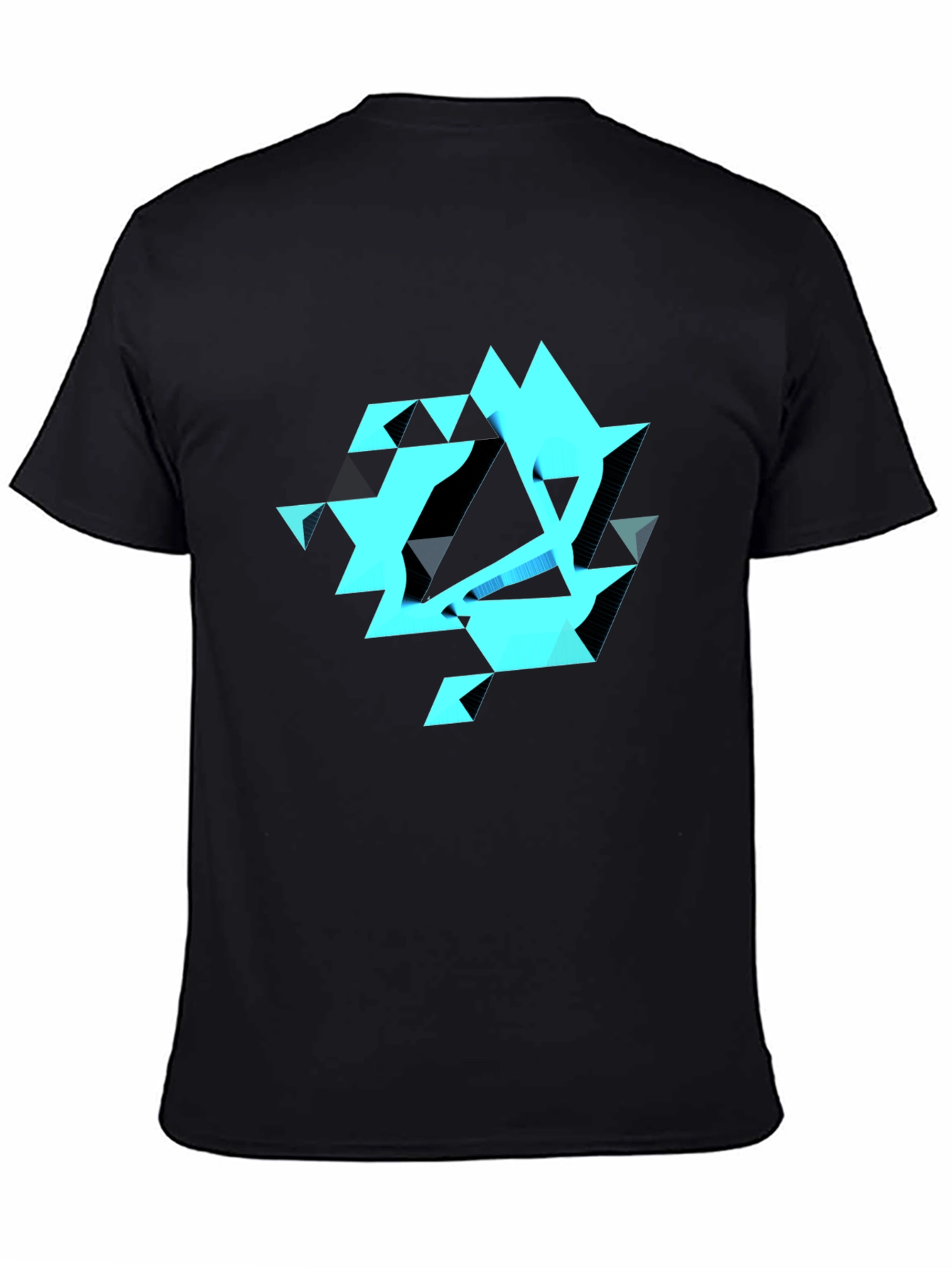 Abstract Geometric Black T-Shirt