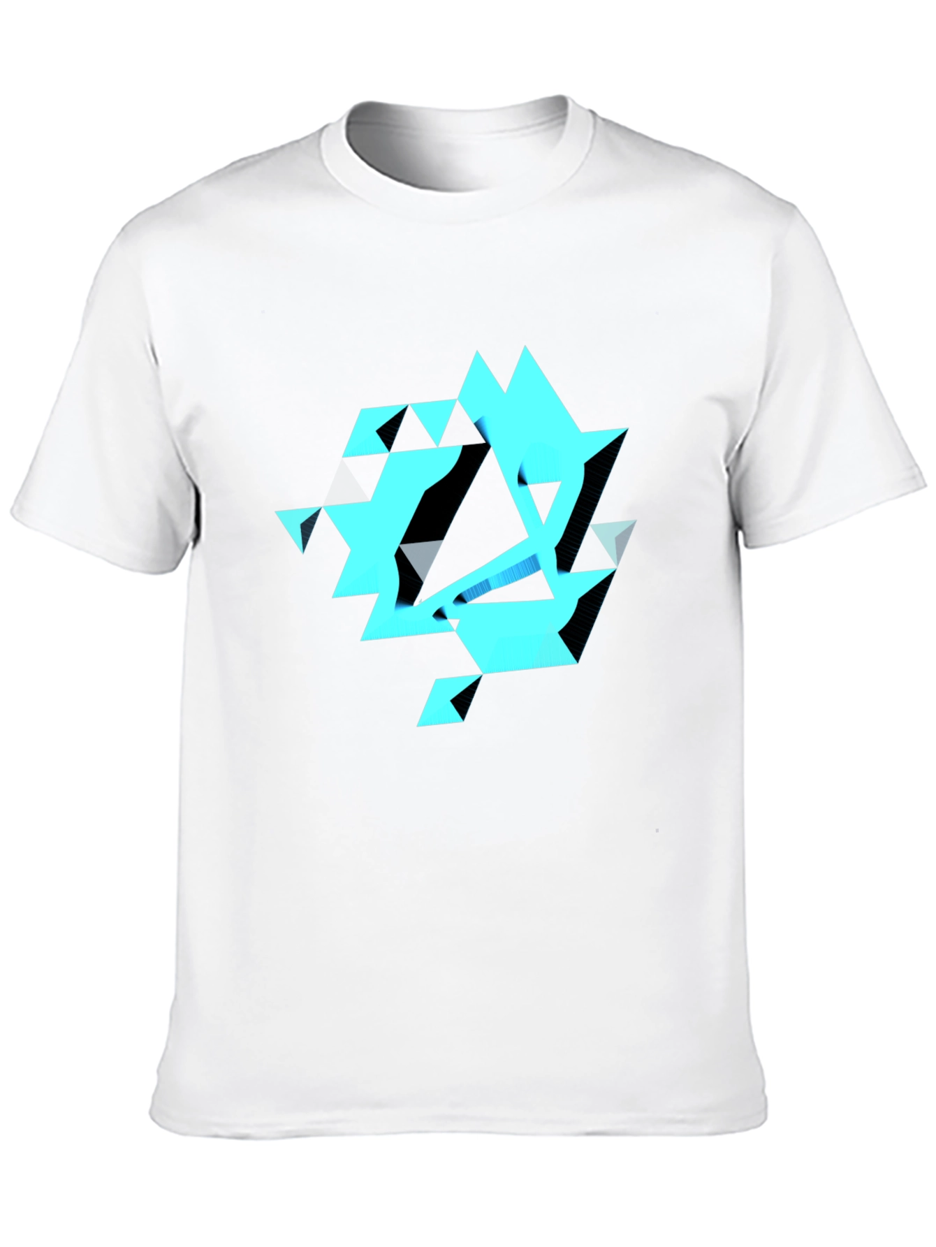 Abstract Geometric Black T-Shirt