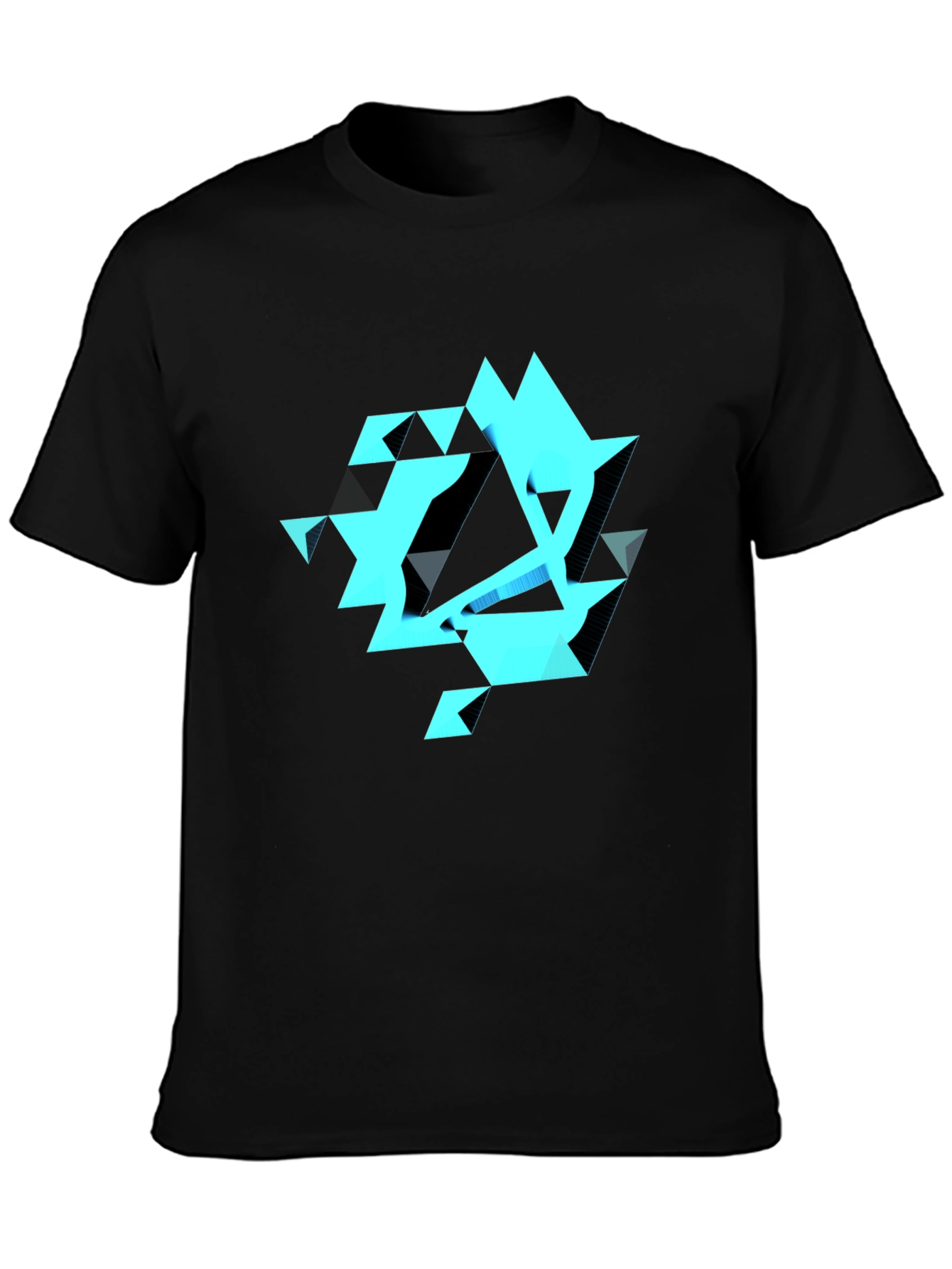 Abstract Geometric Black T-Shirt