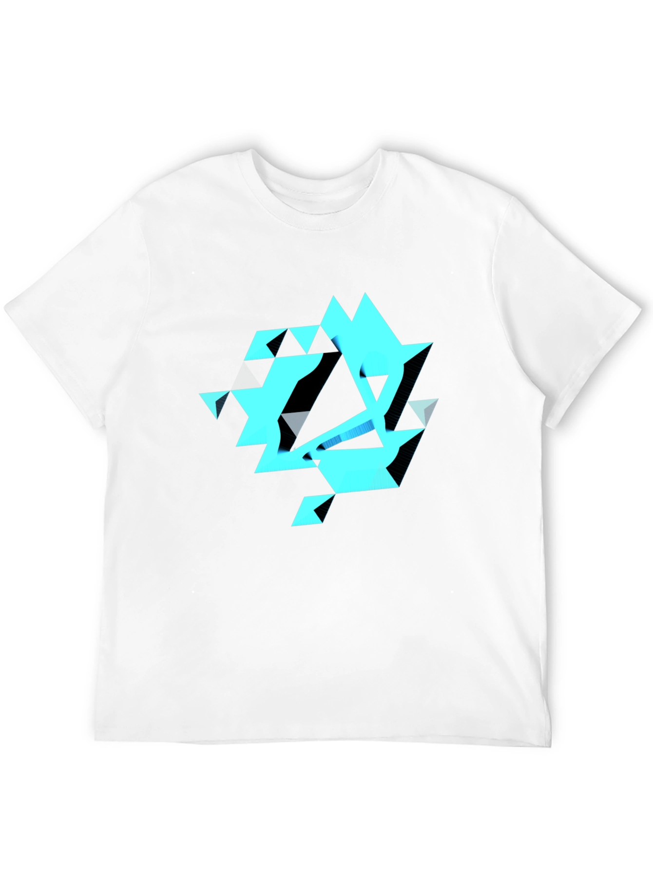 Abstract Geometric Black T-Shirt