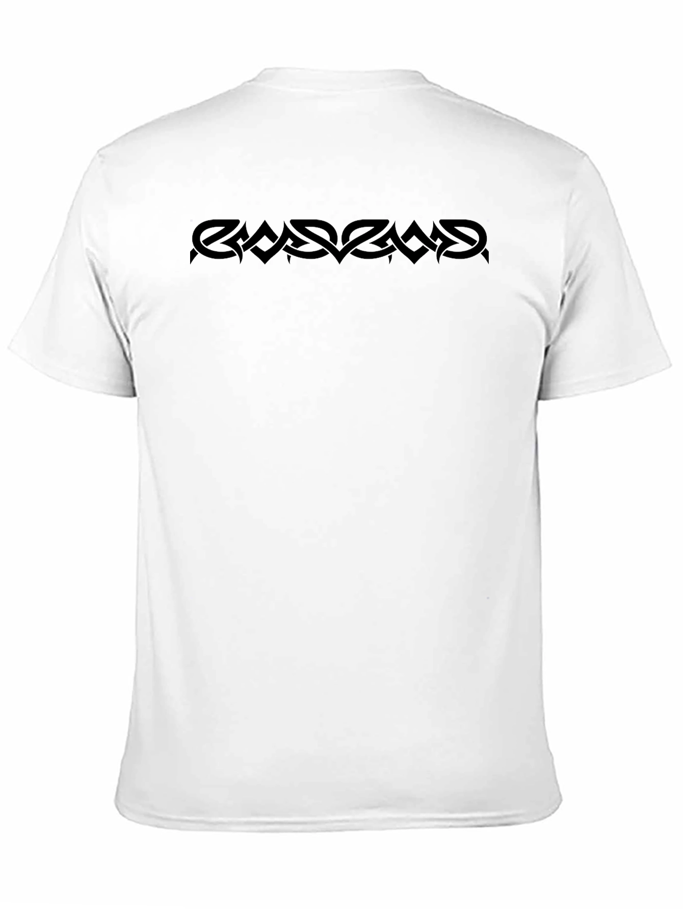 Black Graphic Tee - Tribal Design - Casual Wear
