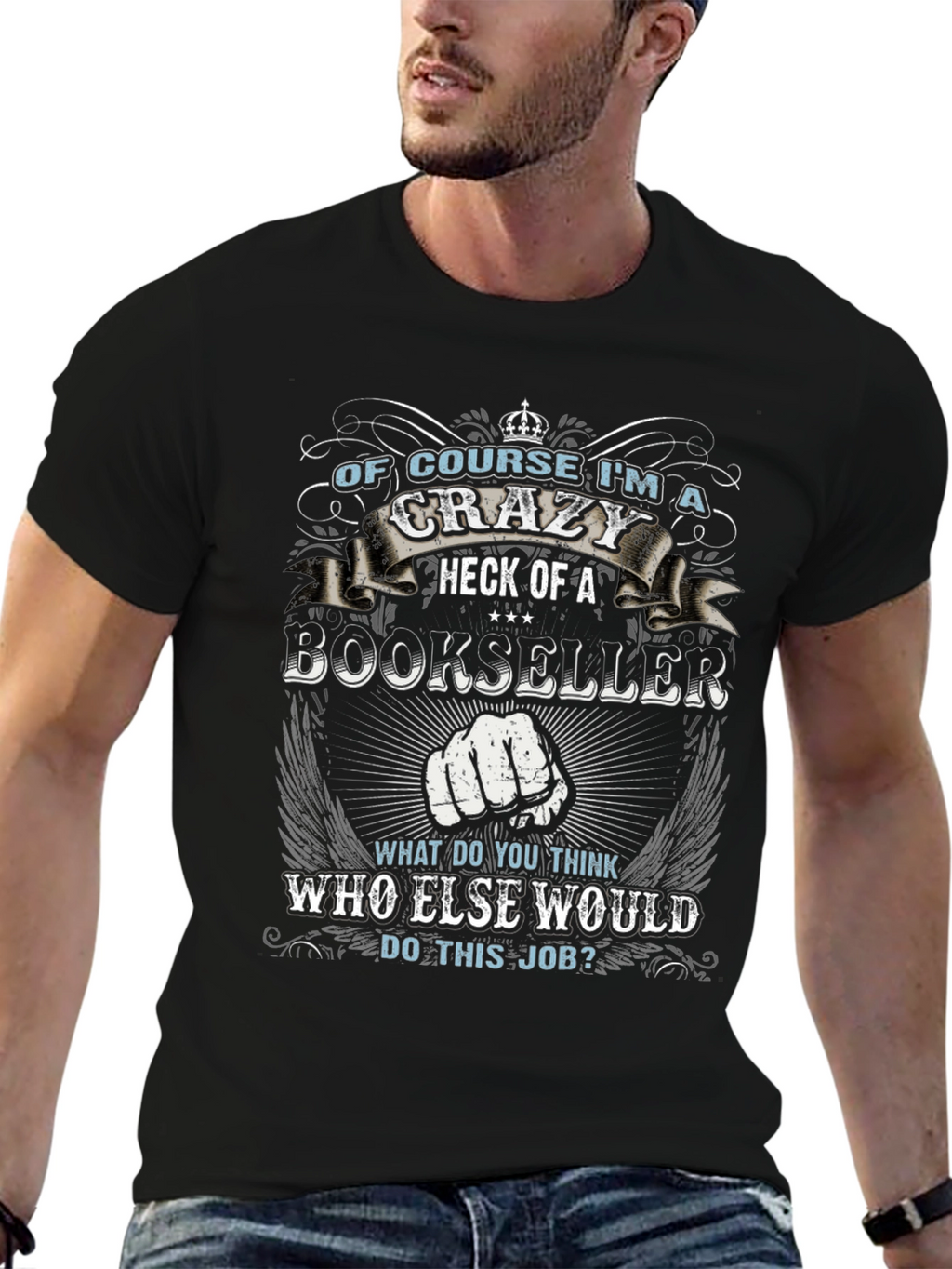 Crazy Bookseller Graphic T-Shirt