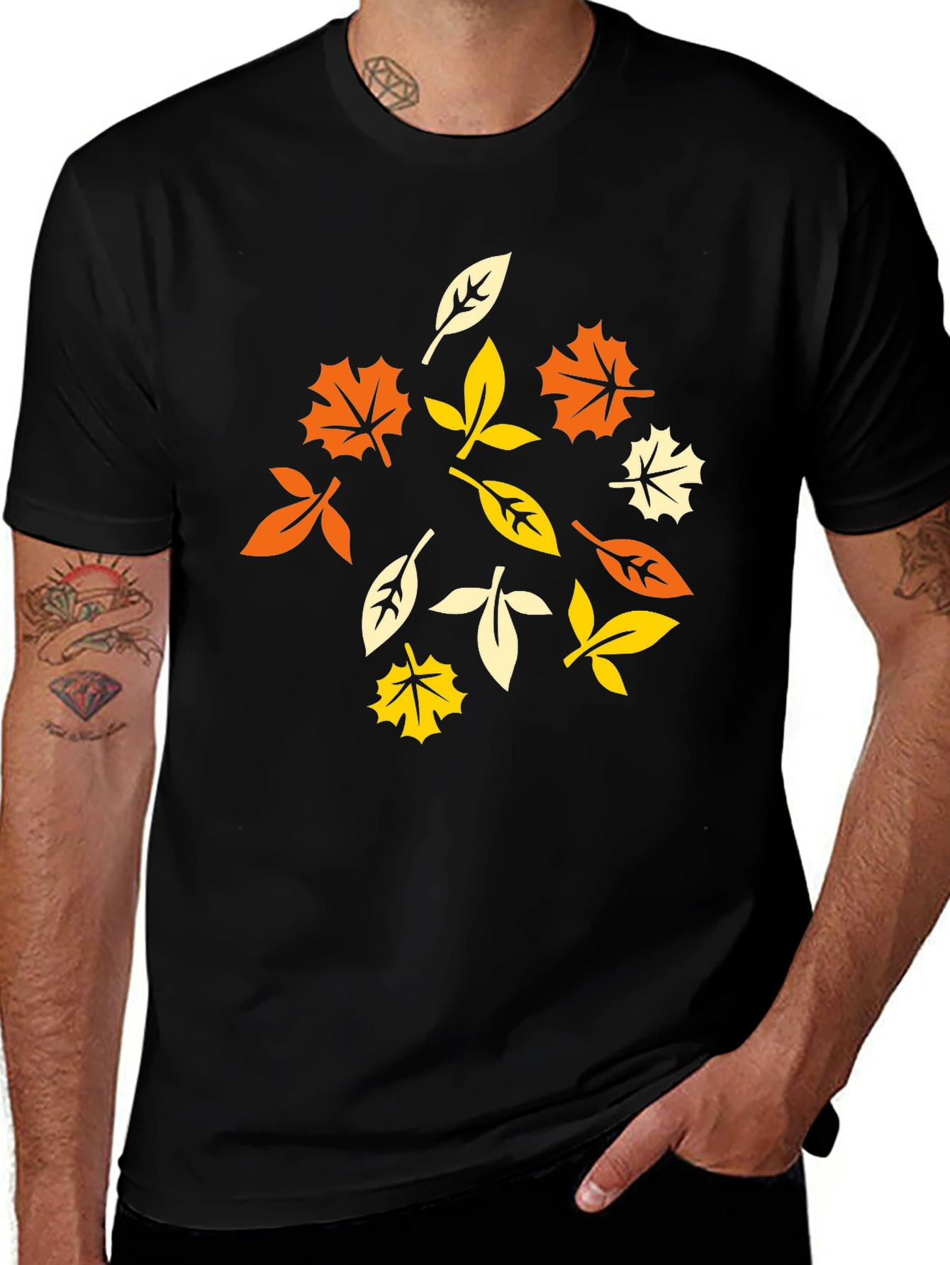 Autumn Leaves Graphic T-Shirt - Stylish Fall Apparel