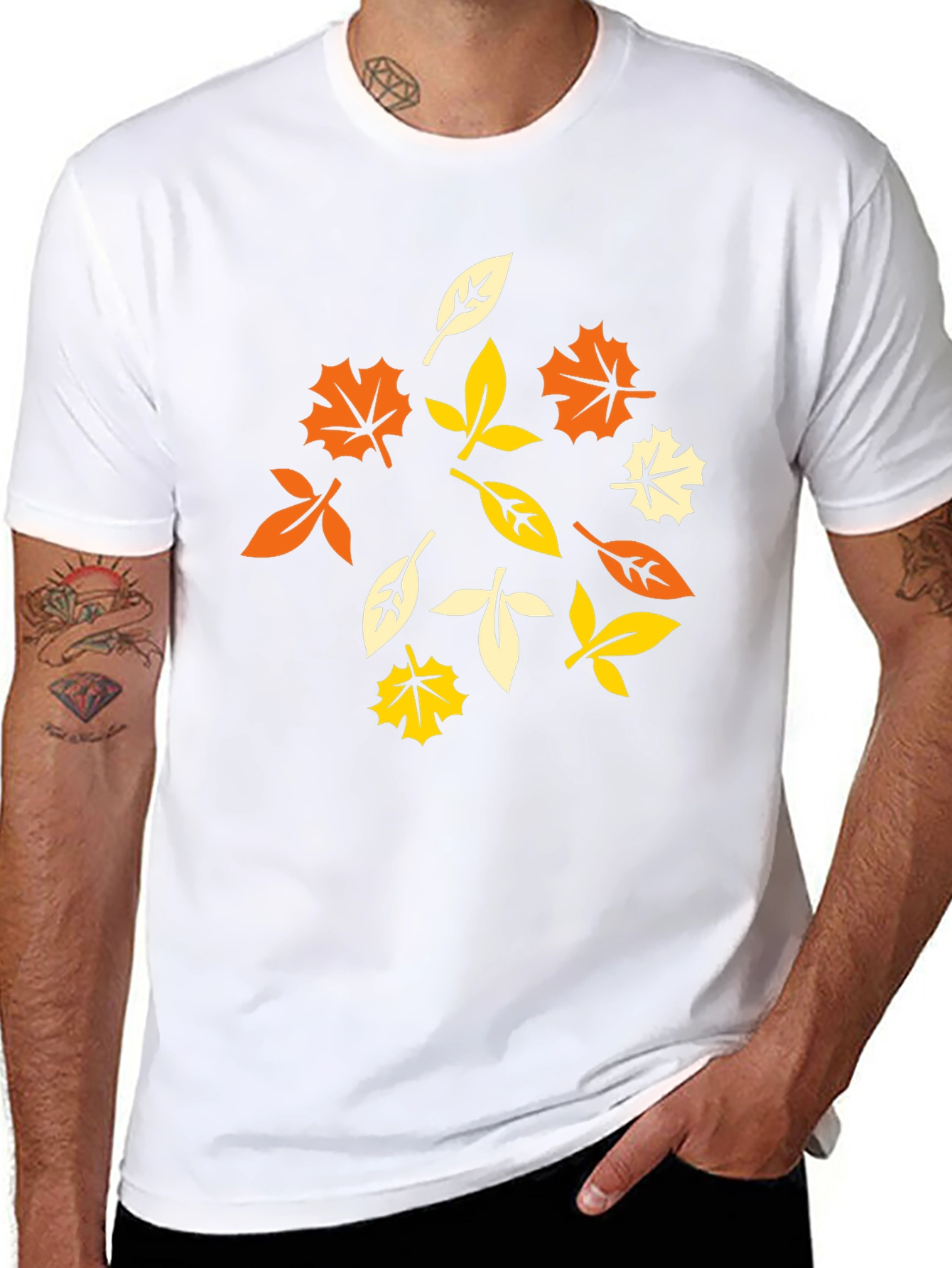 Autumn Leaves Graphic T-Shirt - Stylish Fall Apparel