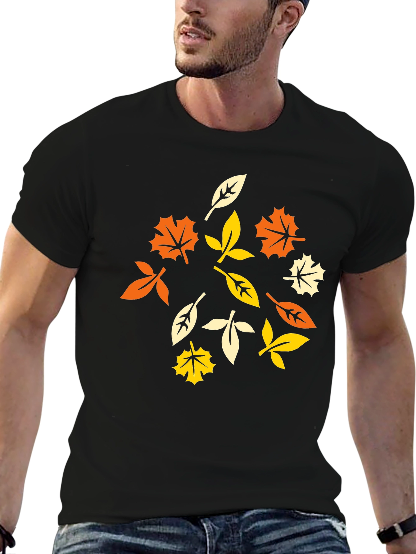 Autumn Leaves Graphic T-Shirt - Stylish Fall Apparel