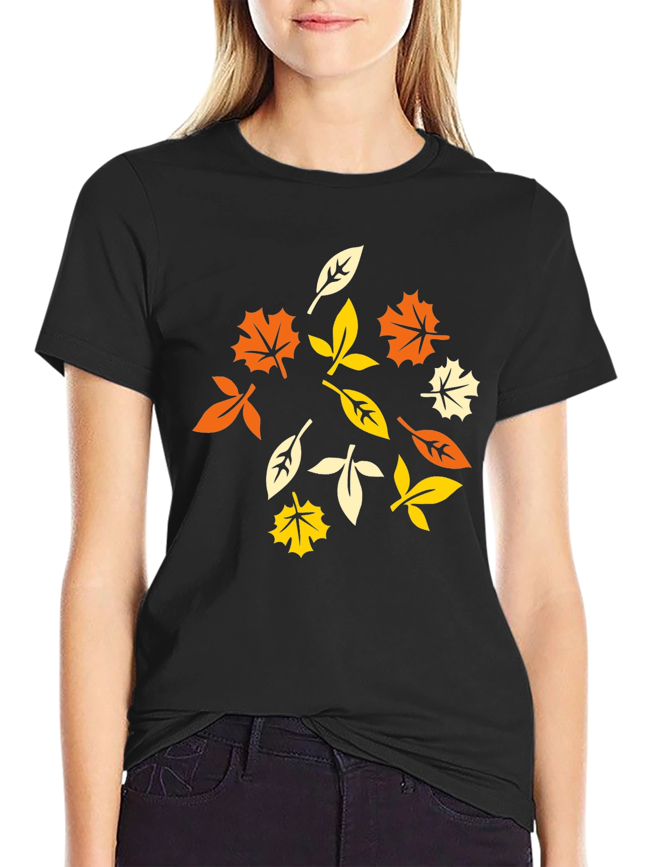Autumn Leaves Graphic T-Shirt - Stylish Fall Apparel