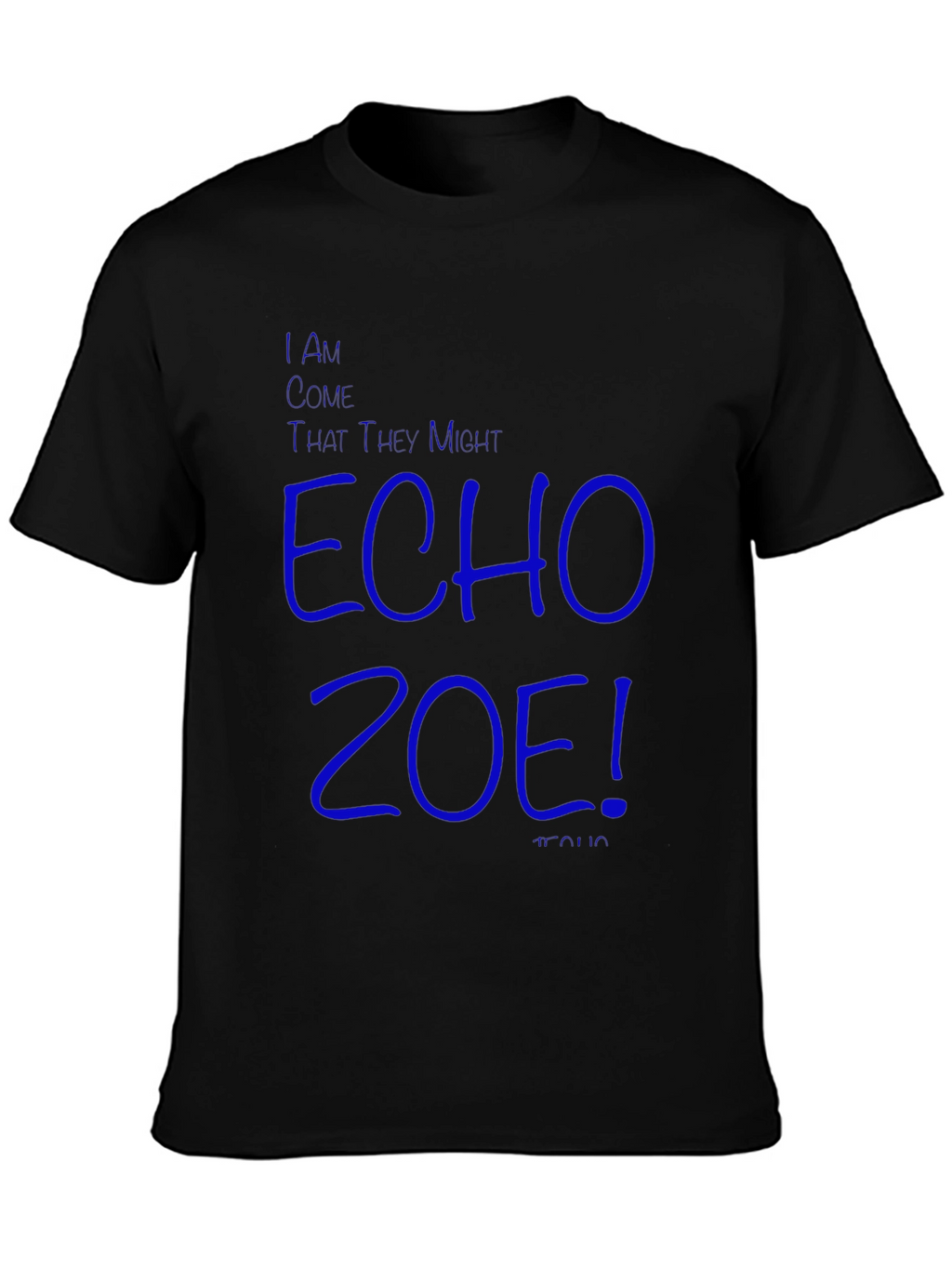 Echo Zoe T-Shirt: Blue Graphic Design