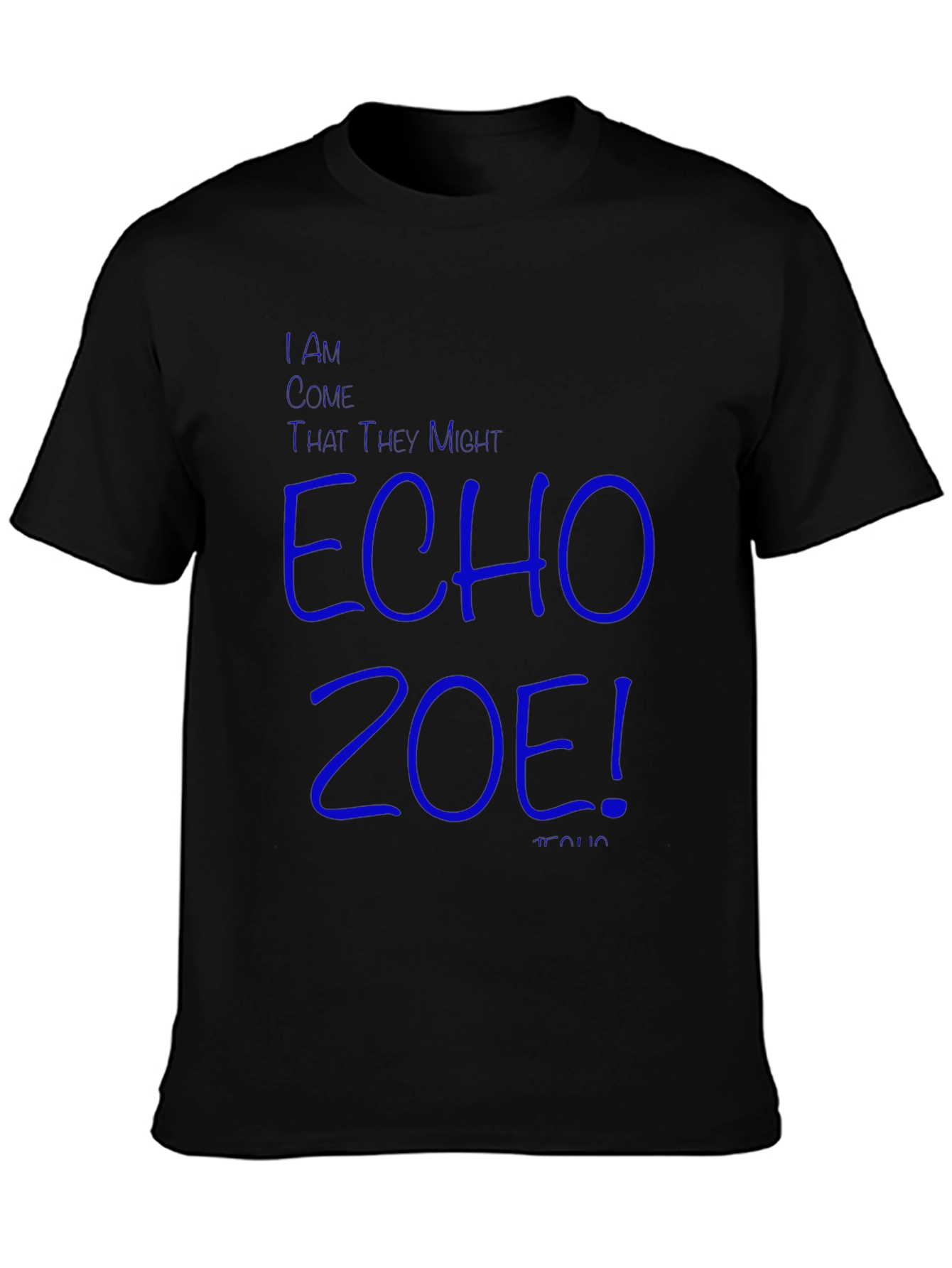 Echo Zoe T-Shirt: Blue Graphic Design