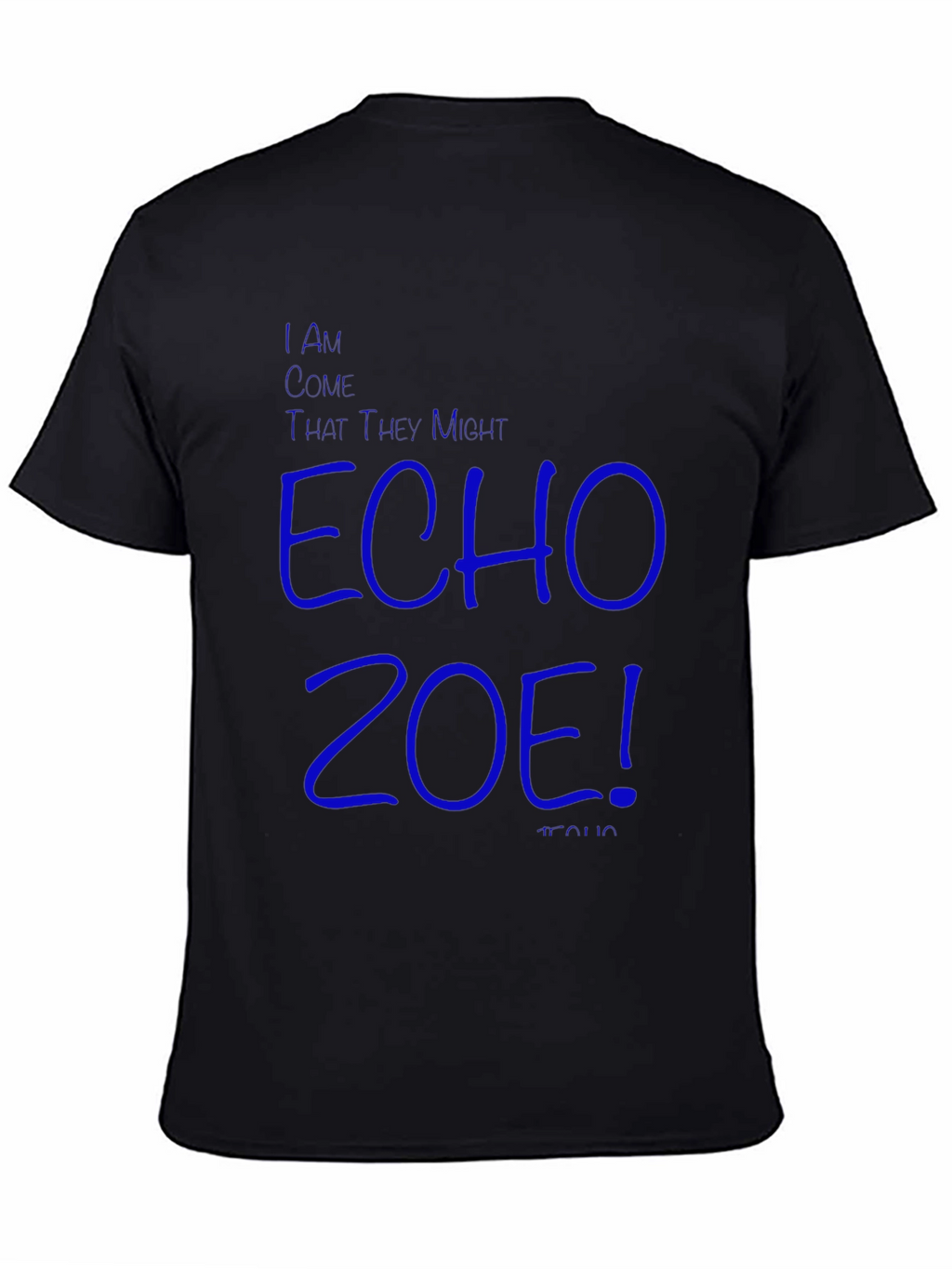 Echo Zoe T-Shirt: Blue Graphic Design