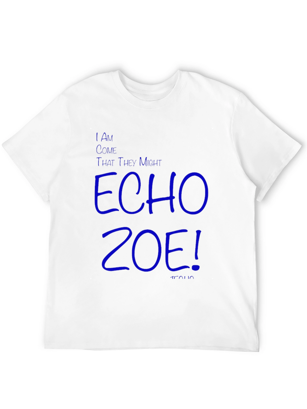 Echo Zoe T-Shirt: Blue Graphic Design