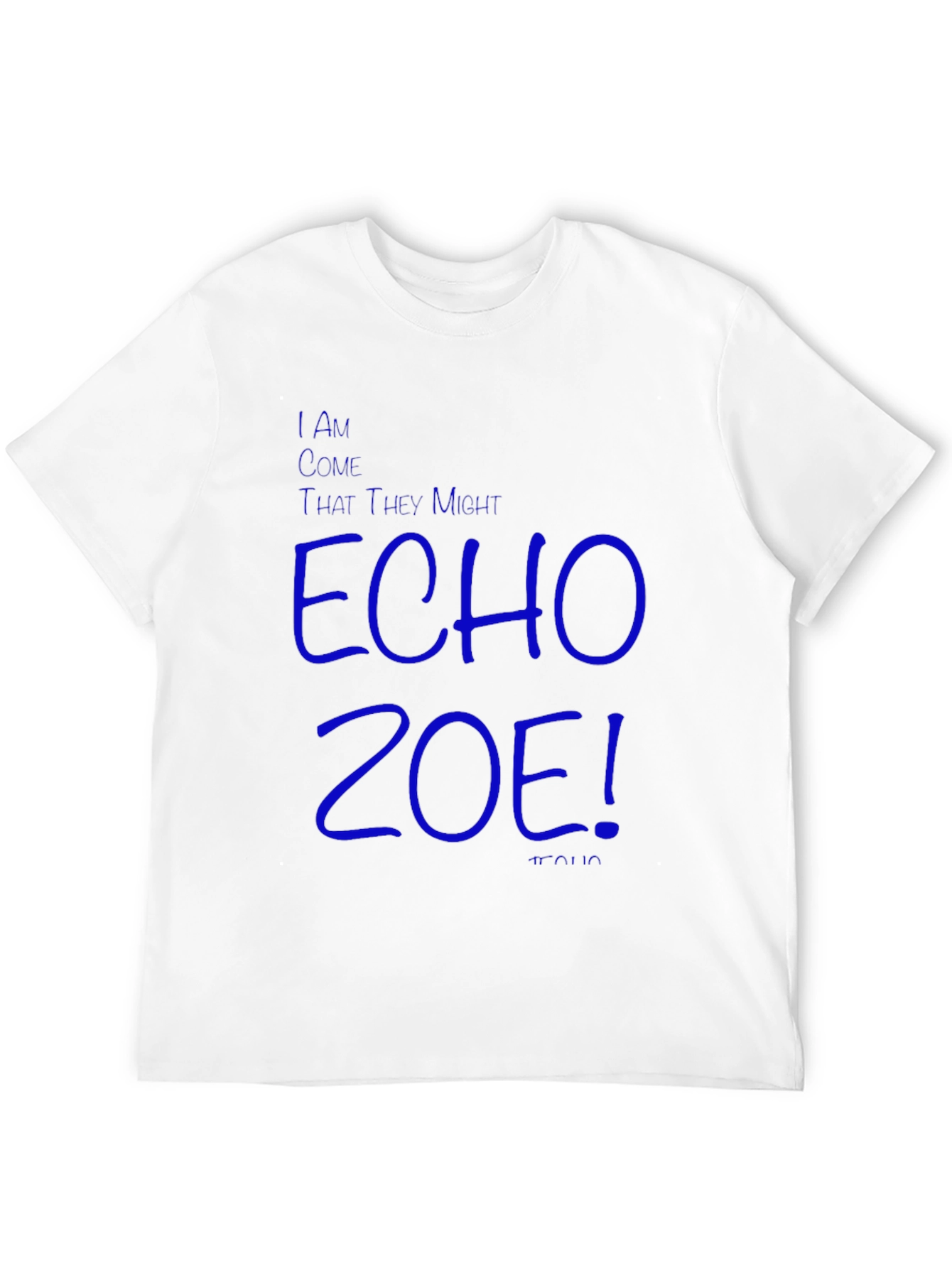 Echo Zoe T-Shirt: Blue Graphic Design