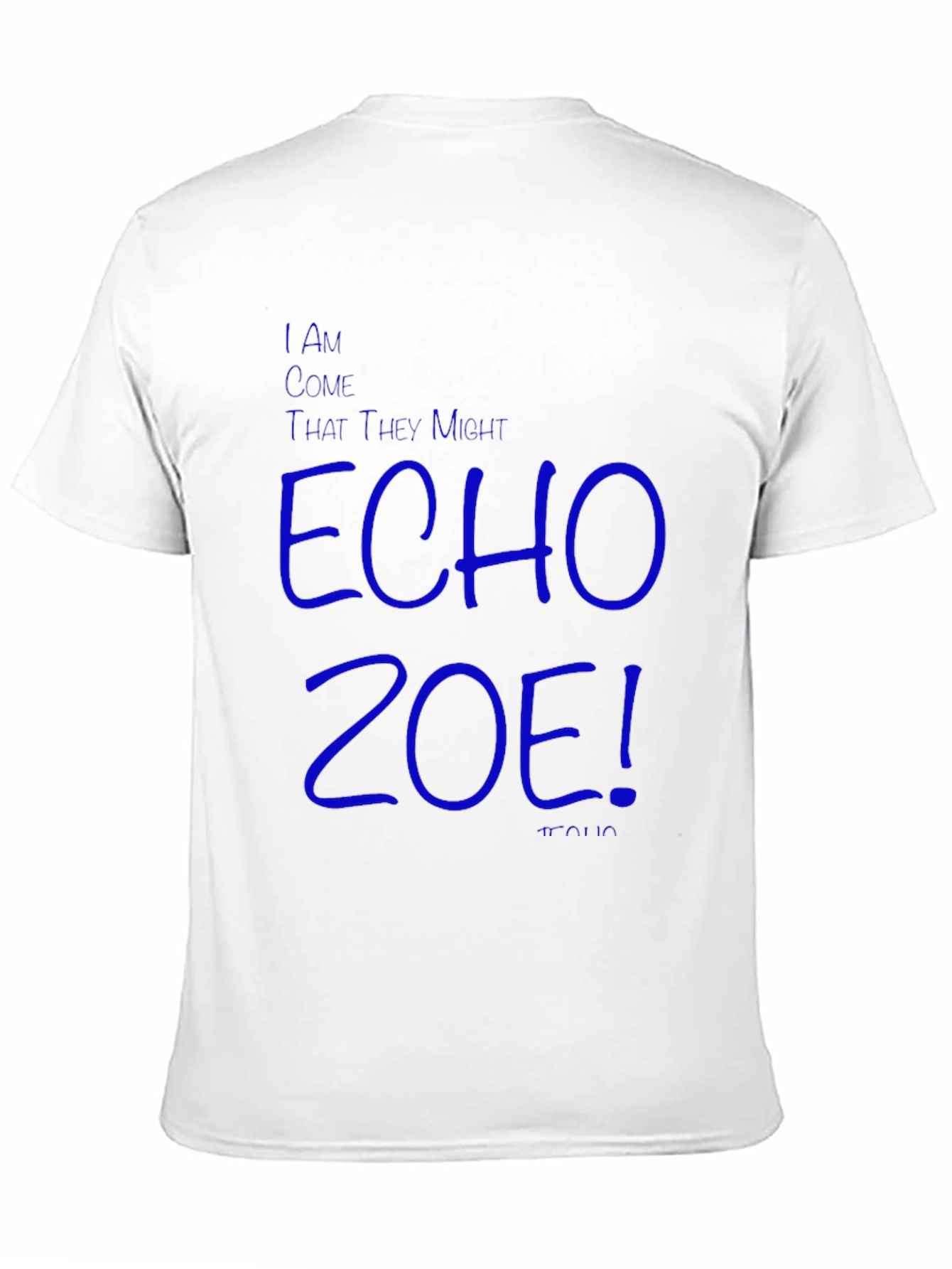 Echo Zoe T-Shirt: Blue Graphic Design