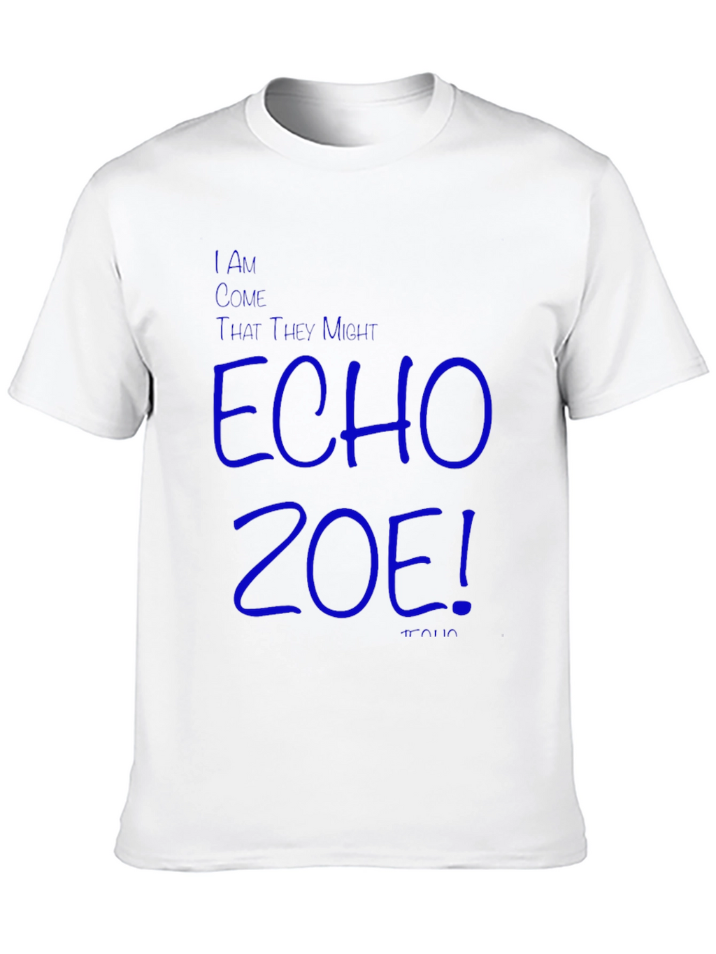 Echo Zoe T-Shirt: Blue Graphic Design