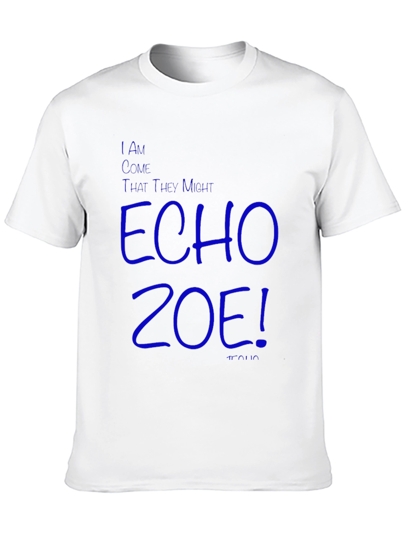 Echo Zoe T-Shirt: Blue Graphic Design
