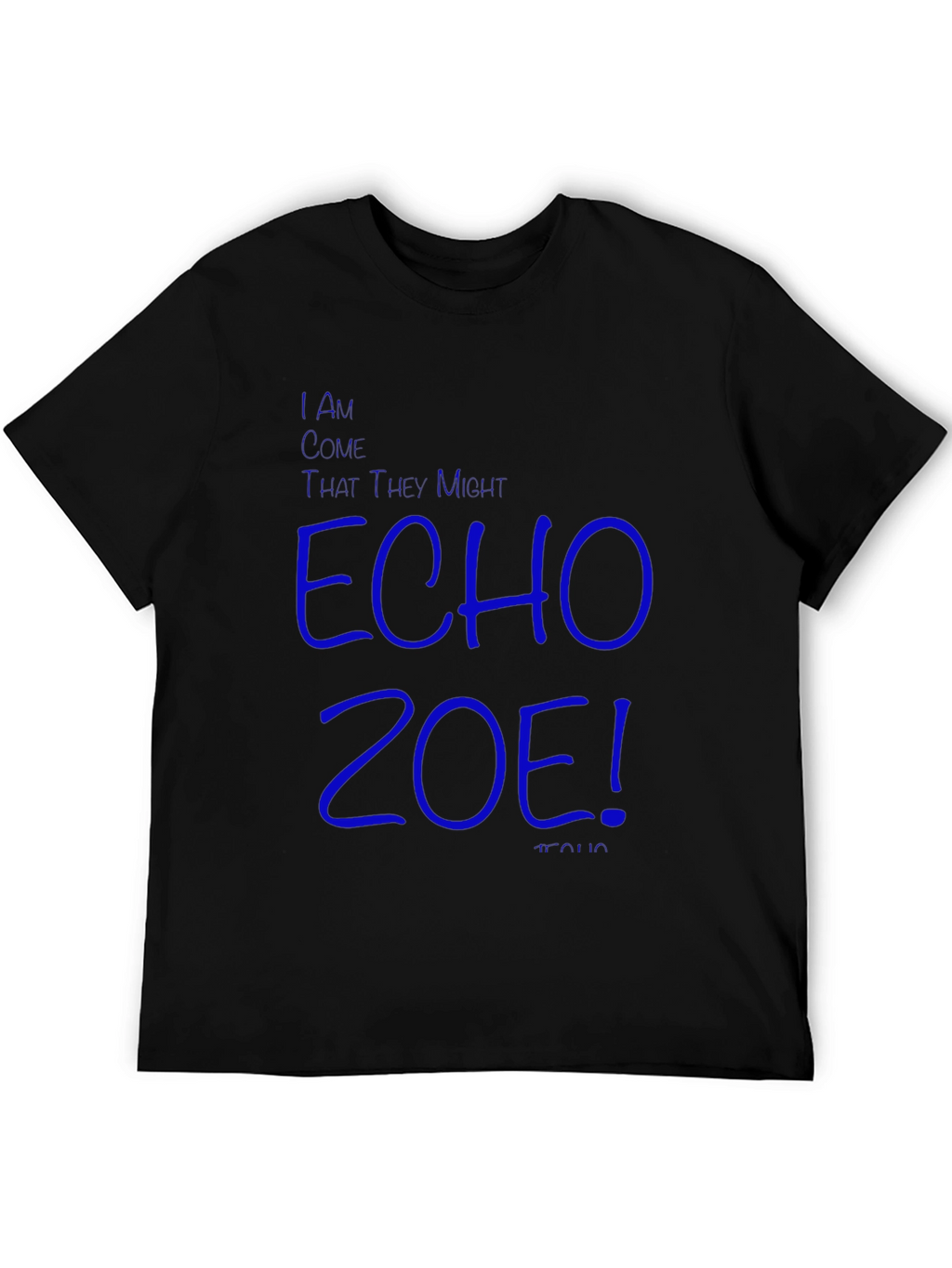 Echo Zoe T-Shirt: Blue Graphic Design