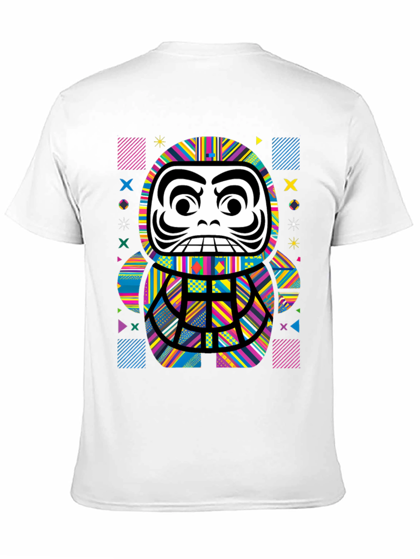 Colorful Daruma Doll Graphic Tee