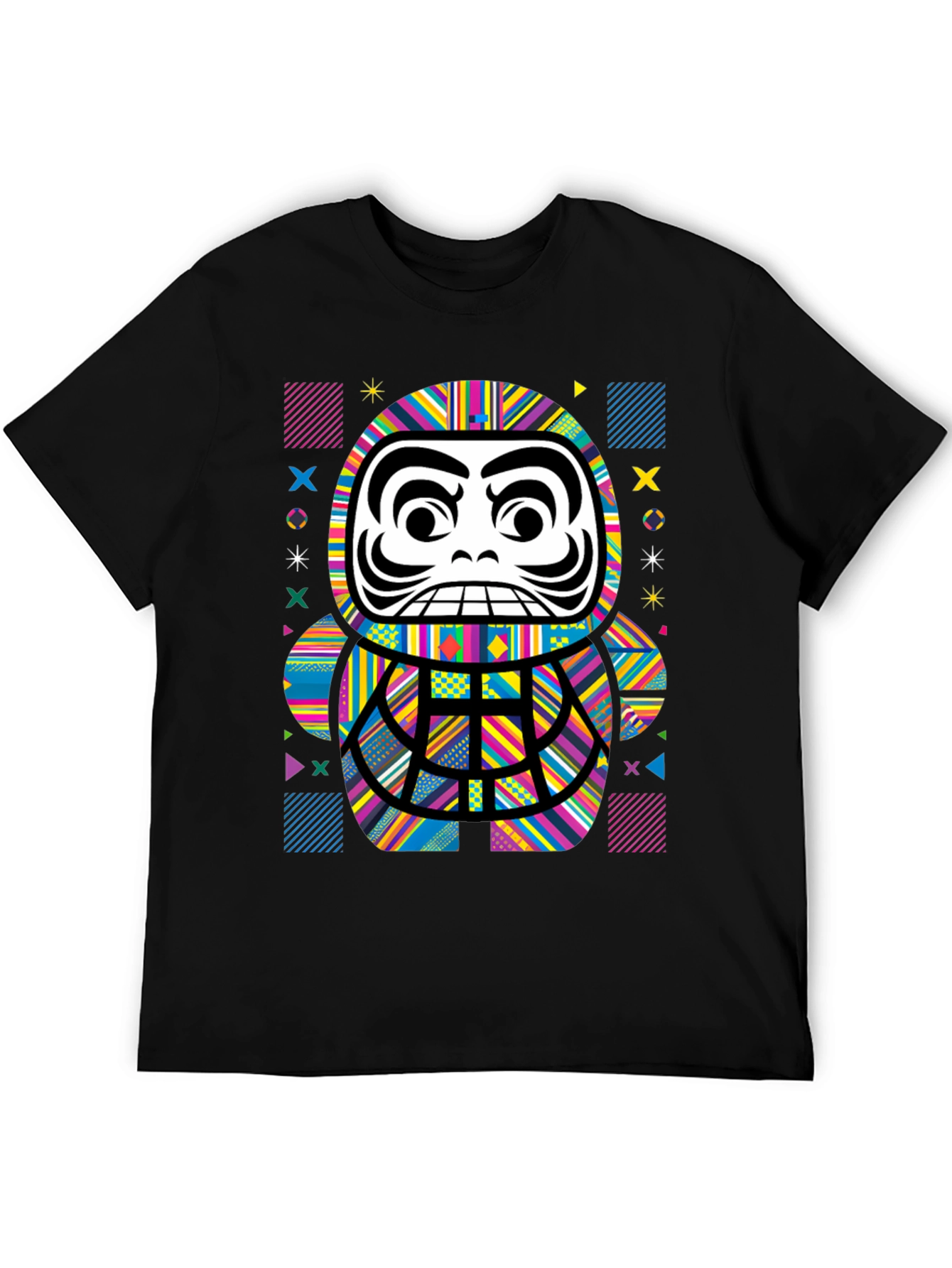 Colorful Daruma Doll Graphic Tee