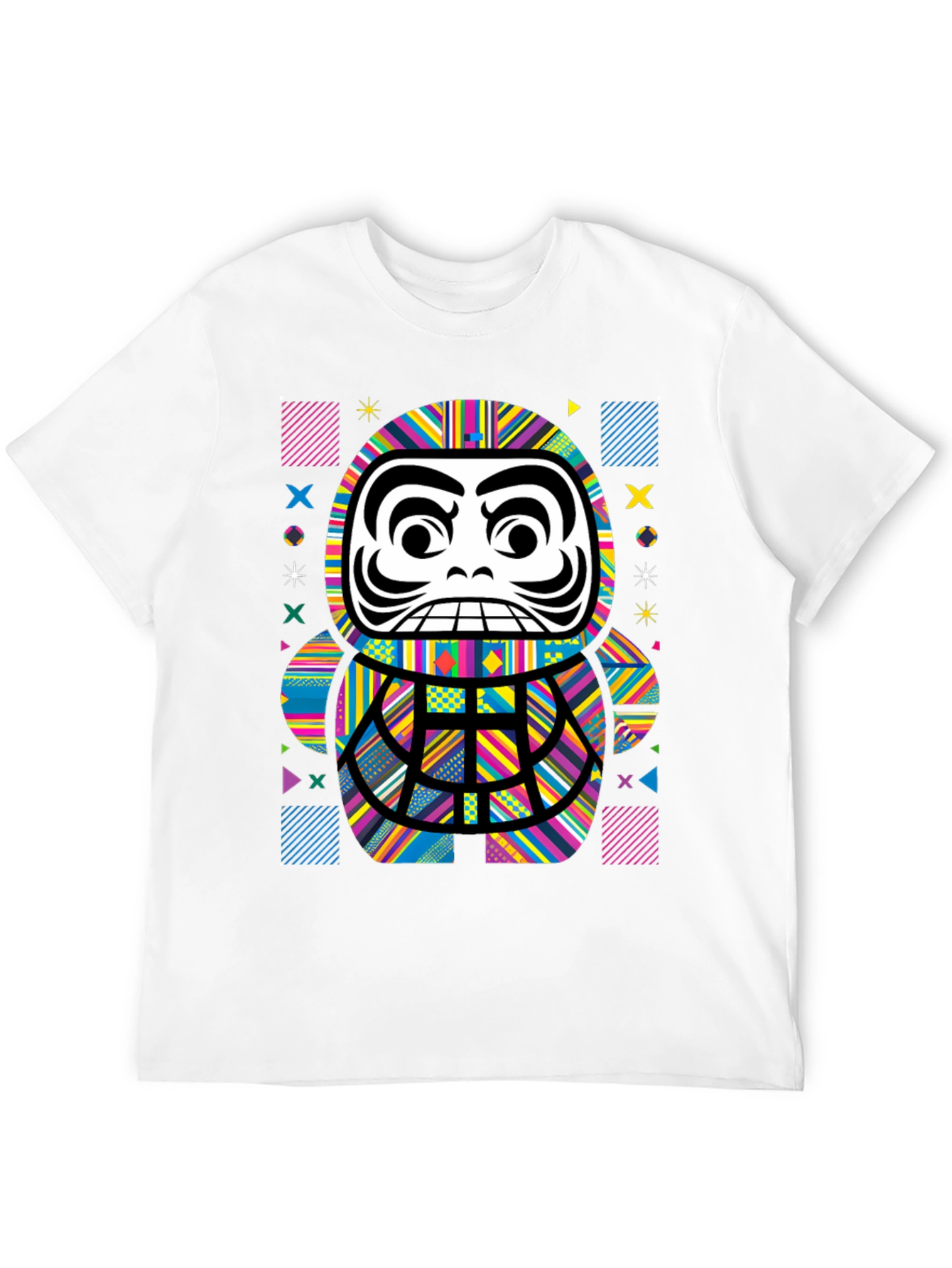 Colorful Daruma Doll Graphic Tee