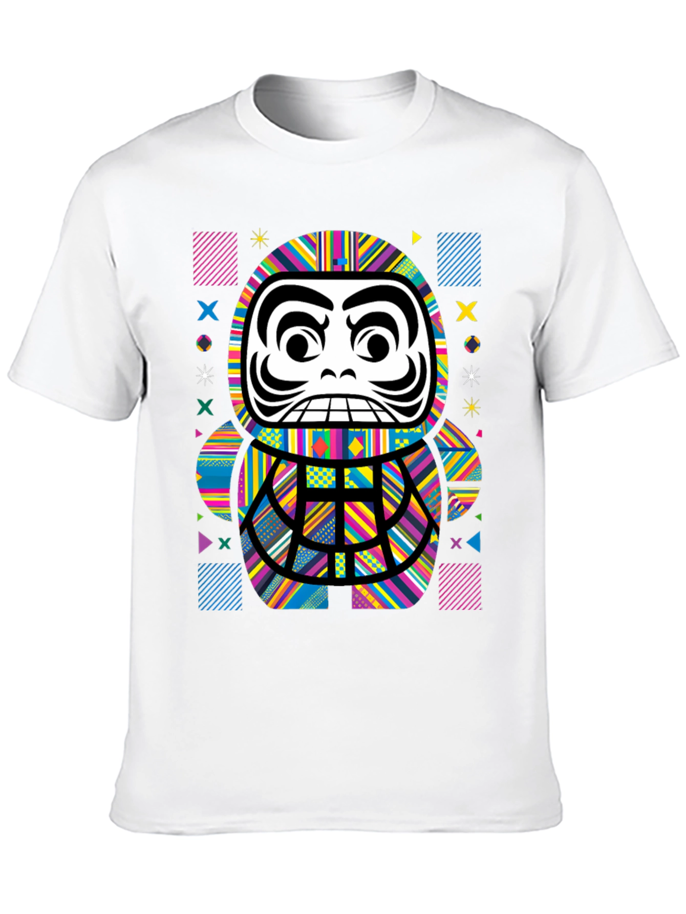 Colorful Daruma Doll Graphic Tee