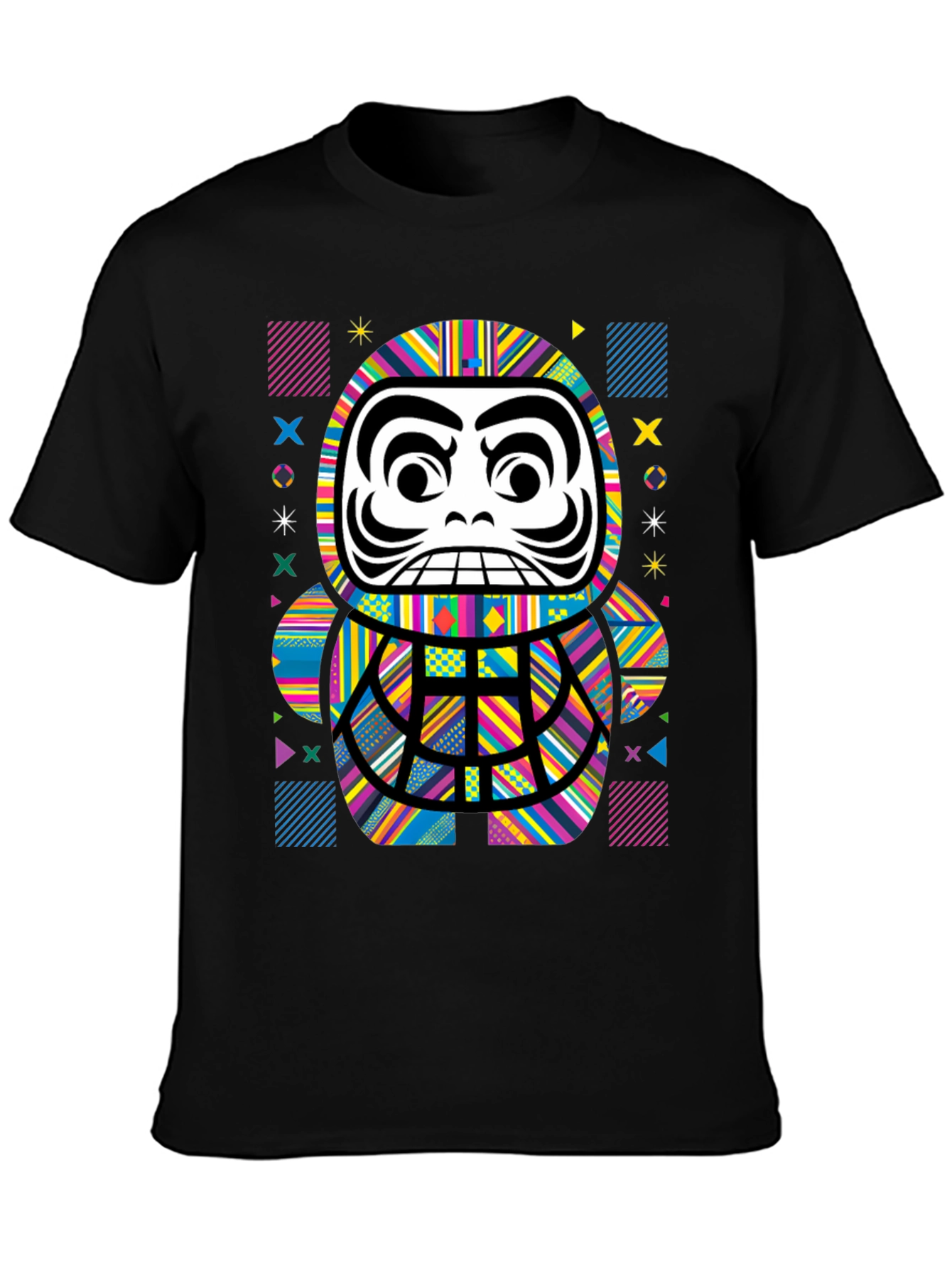 Colorful Daruma Doll Graphic Tee