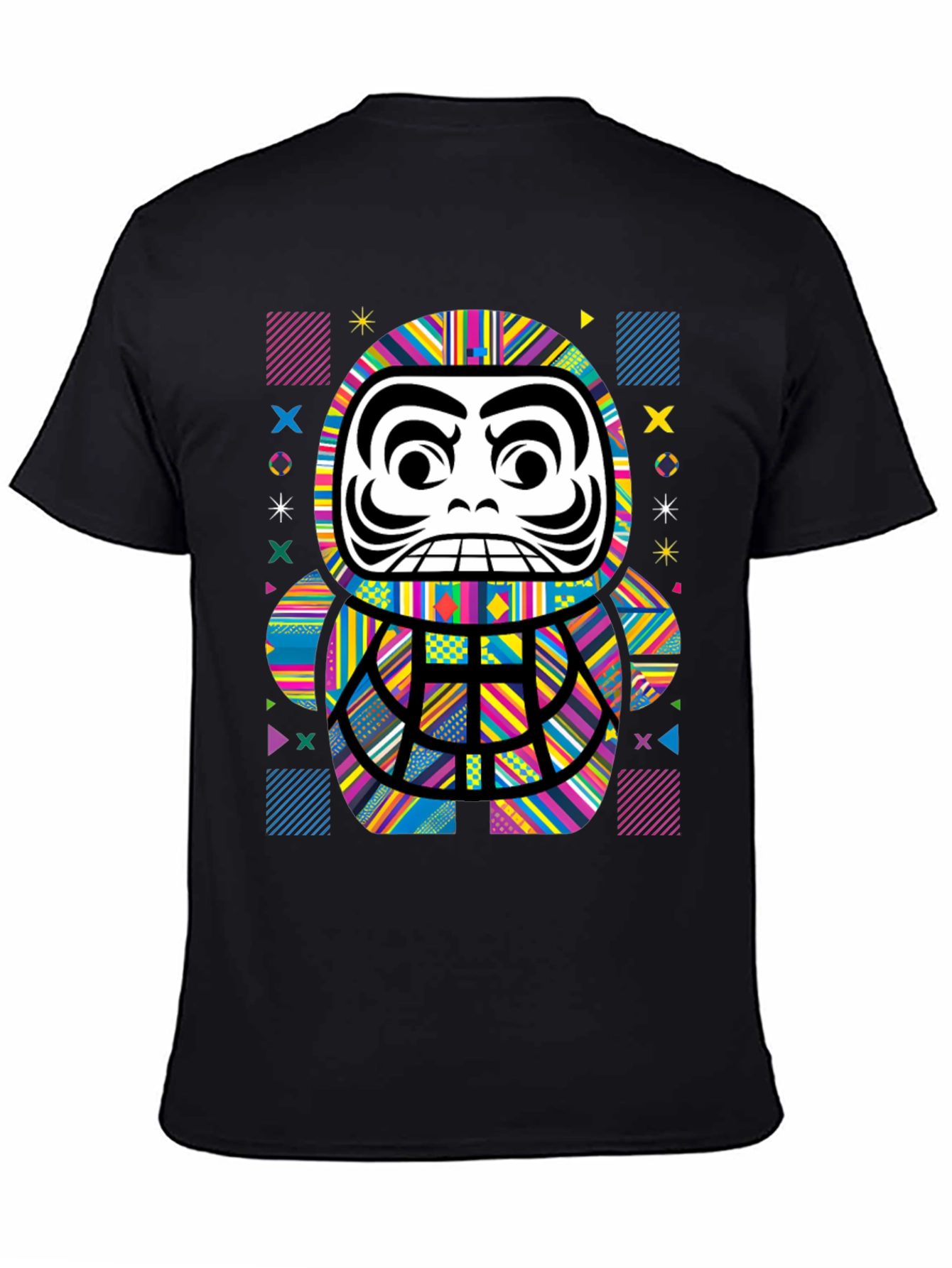 Colorful Daruma Doll Graphic Tee