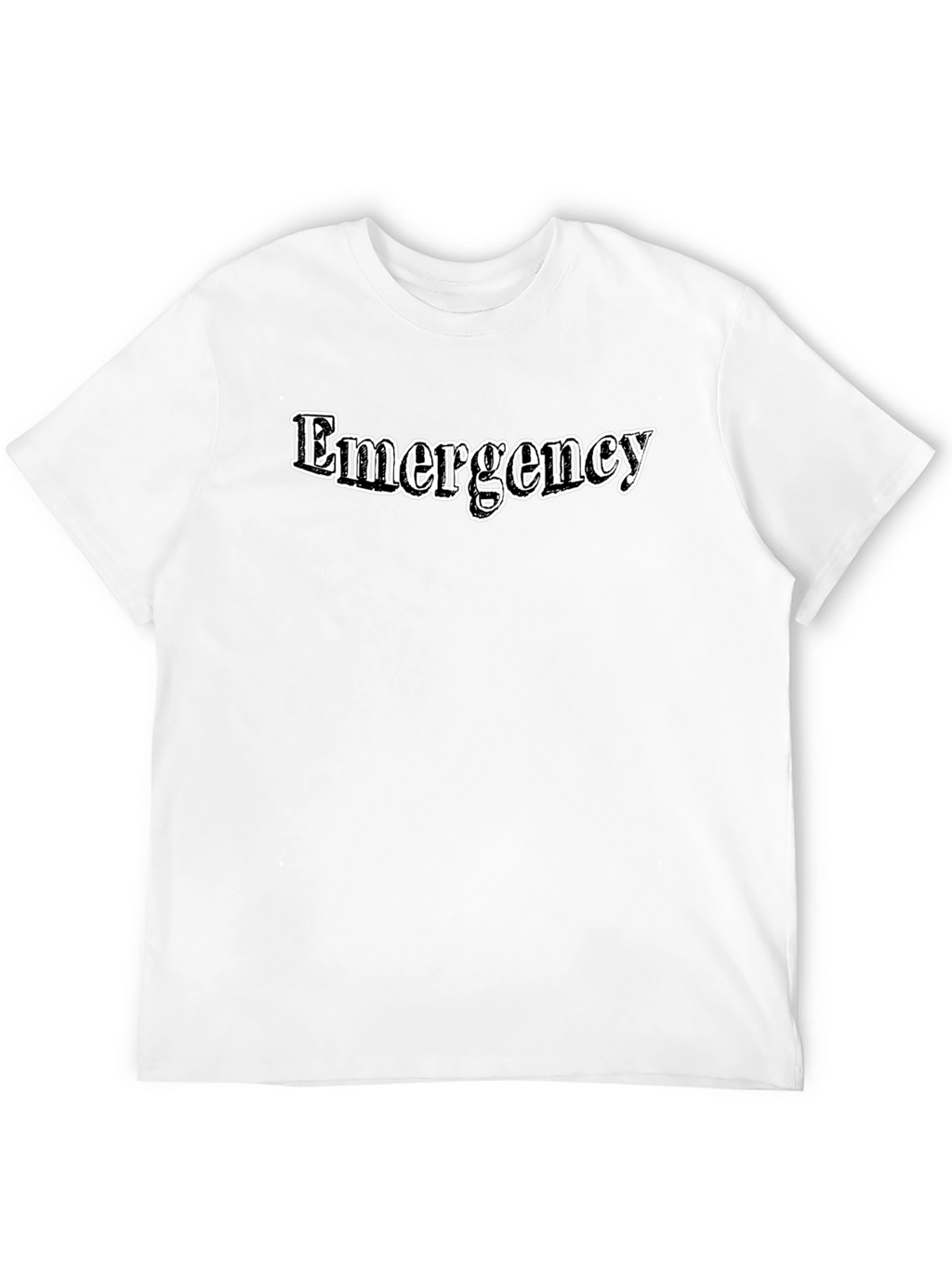 Emergency Graphic Print Black T-Shirt