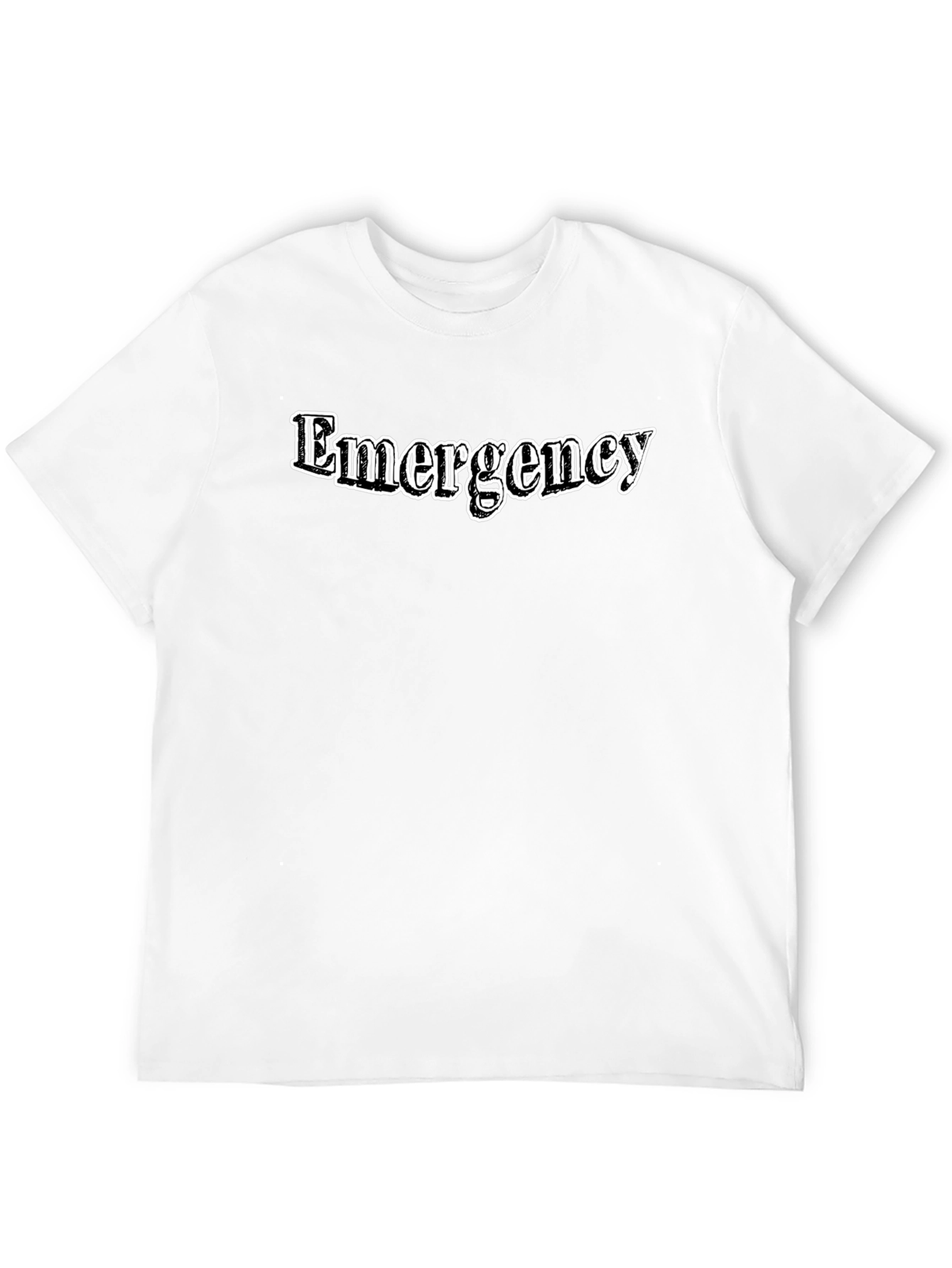 Emergency Graphic Print Black T-Shirt