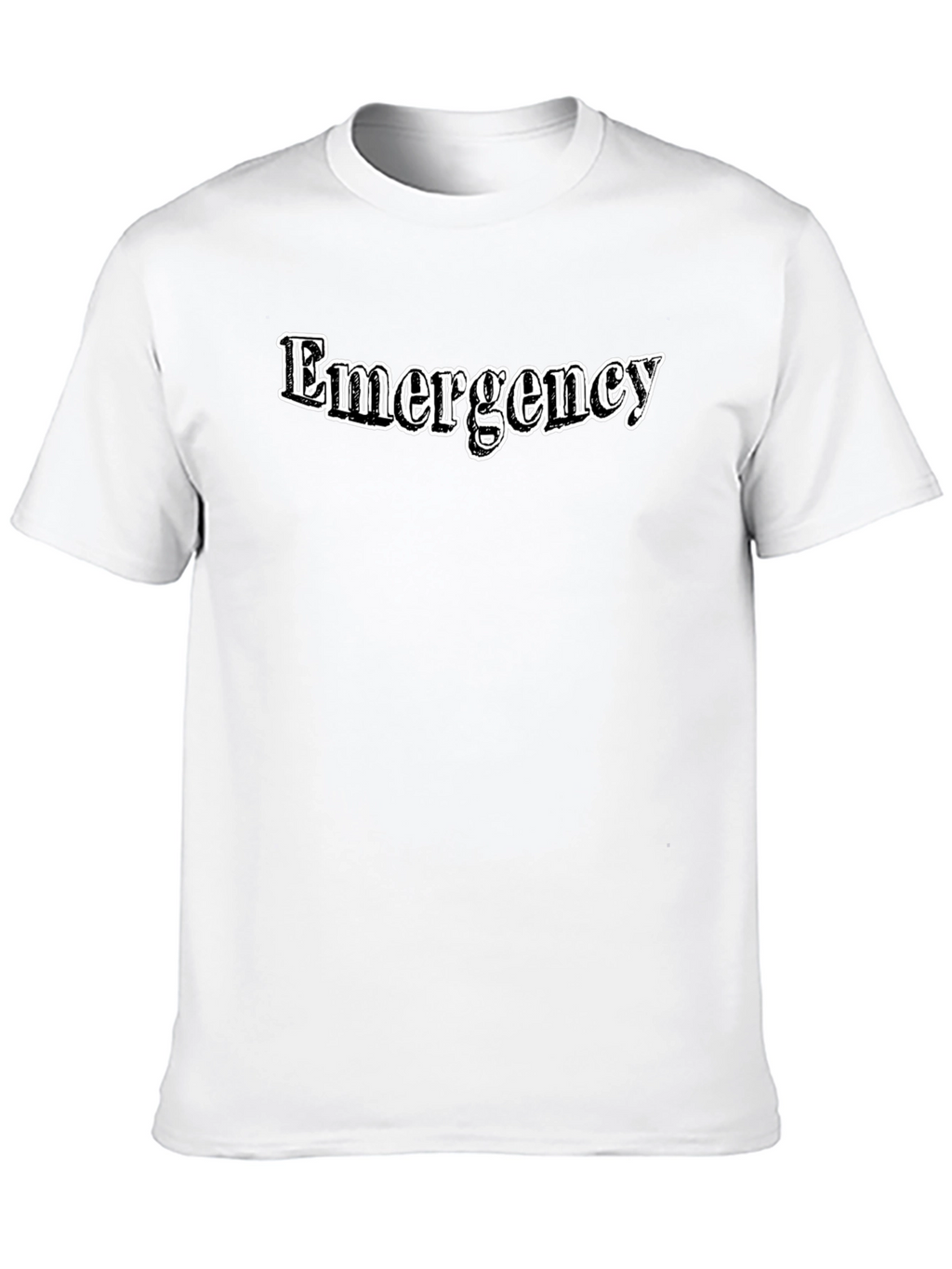 Emergency Graphic Print Black T-Shirt