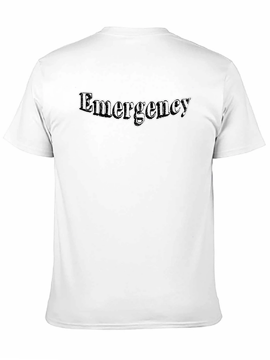 Emergency Graphic Print Black T-Shirt