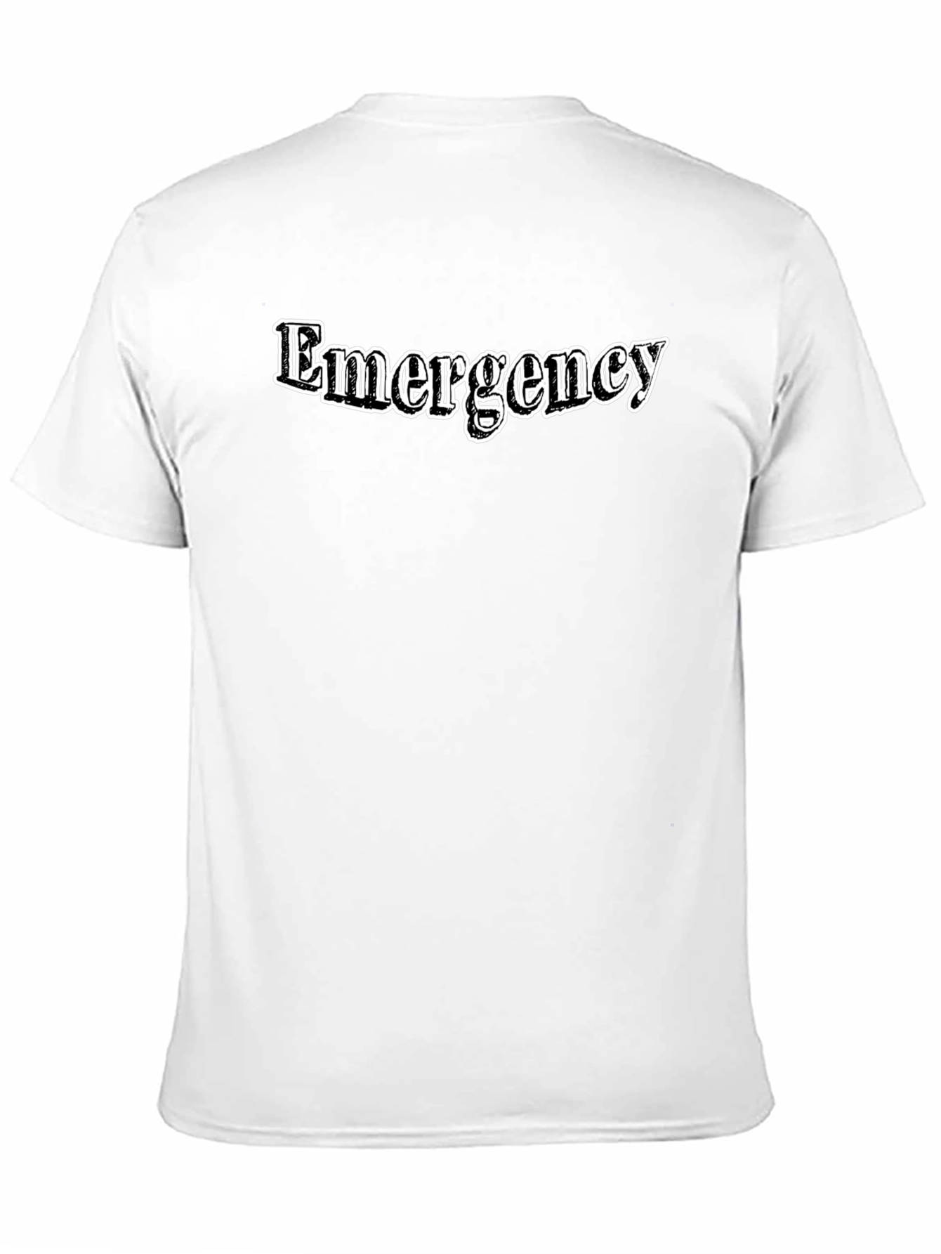 Emergency Graphic Print Black T-Shirt