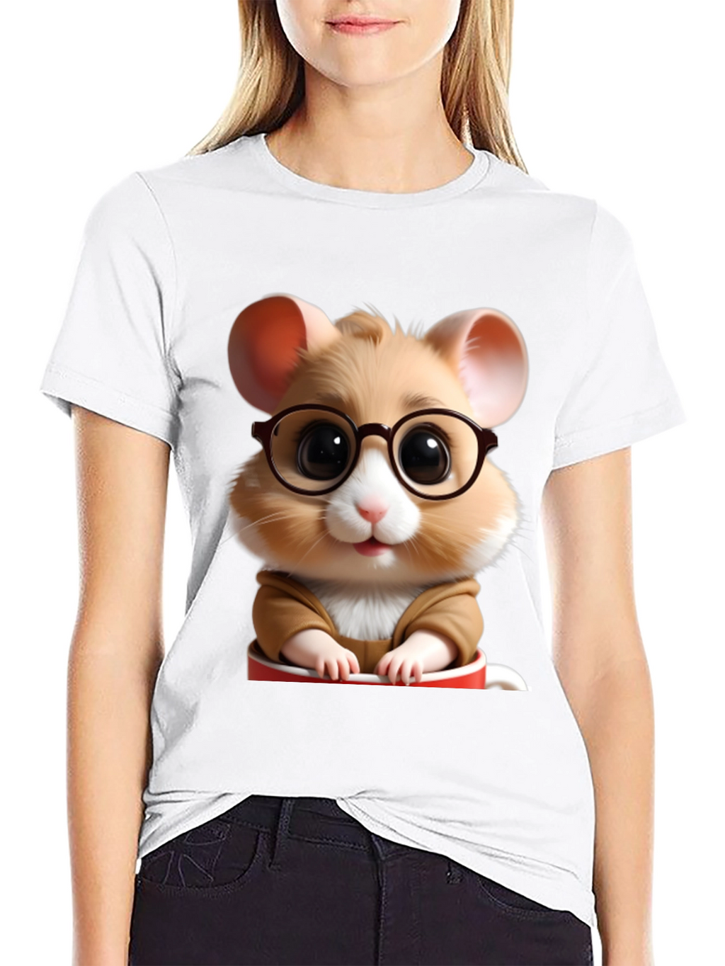 Cute Hamster in Cup T-Shirt